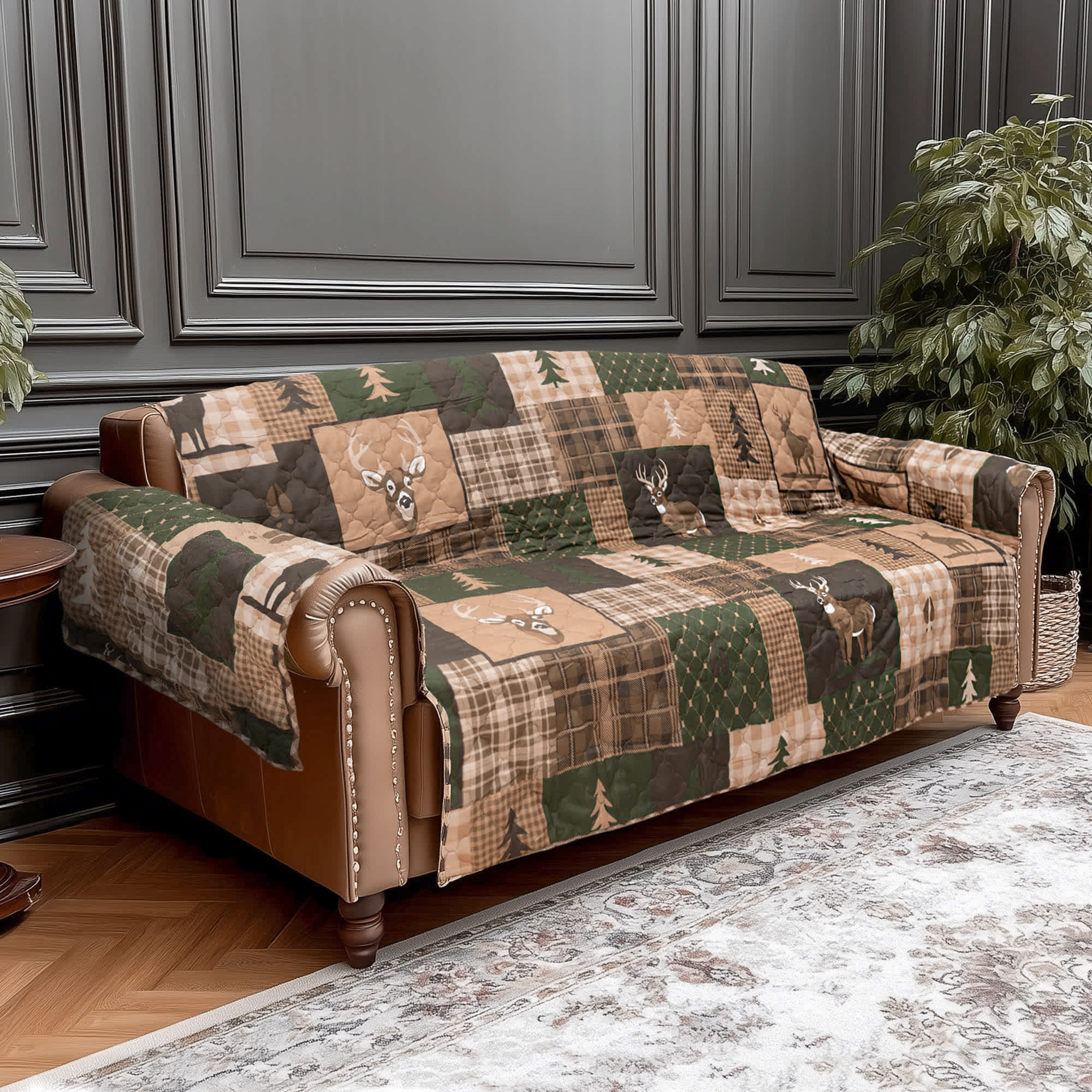 Donna Sharp Green Forest Sofa Cover