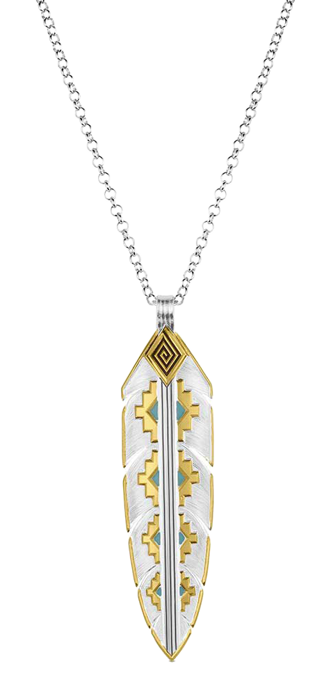 Montana Silversmiths Painted Sky Feather Necklace