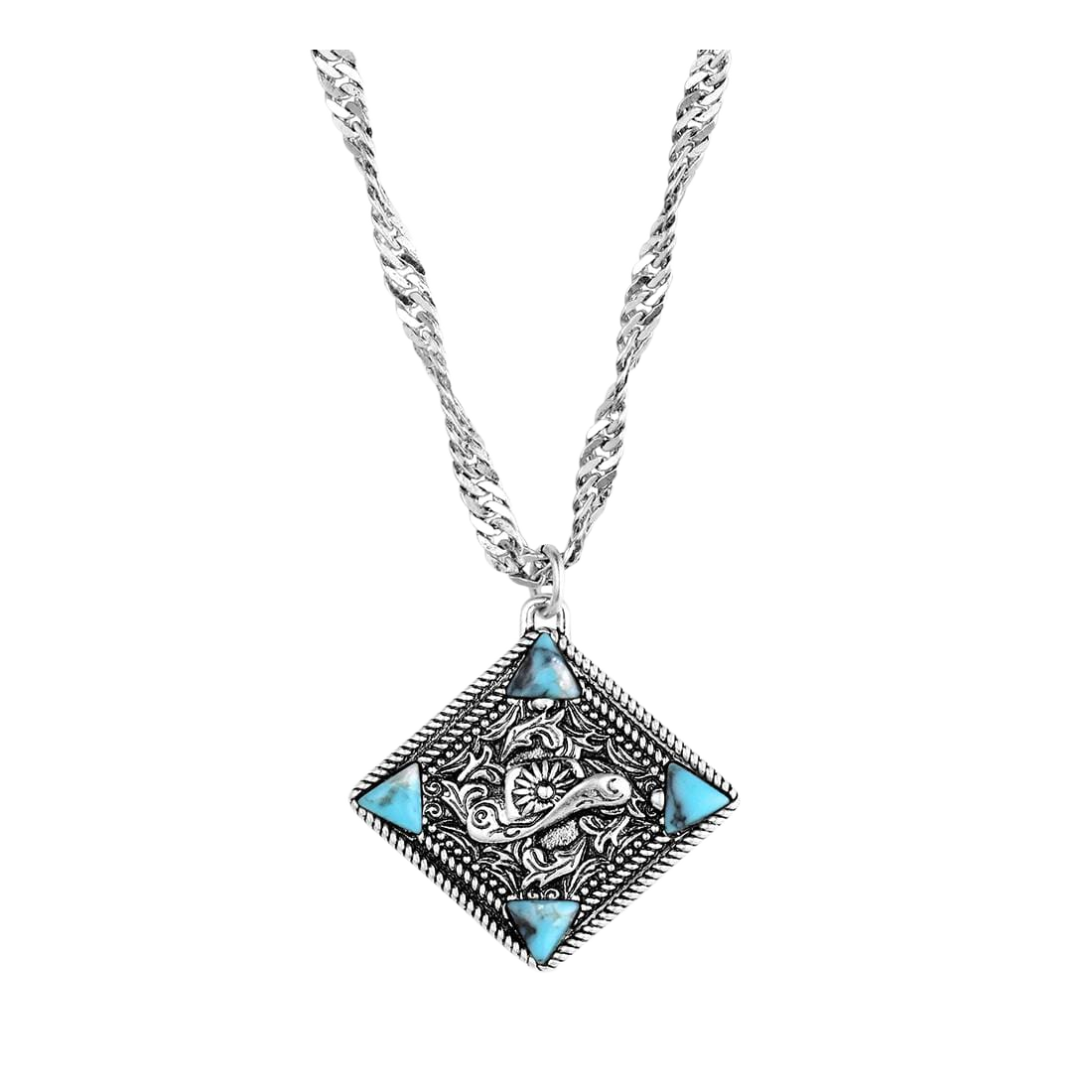 Montana Silversmiths Montana Silversmiths Bluebell Charm Turquoise Necklace - $74.99 at Cabela's Program