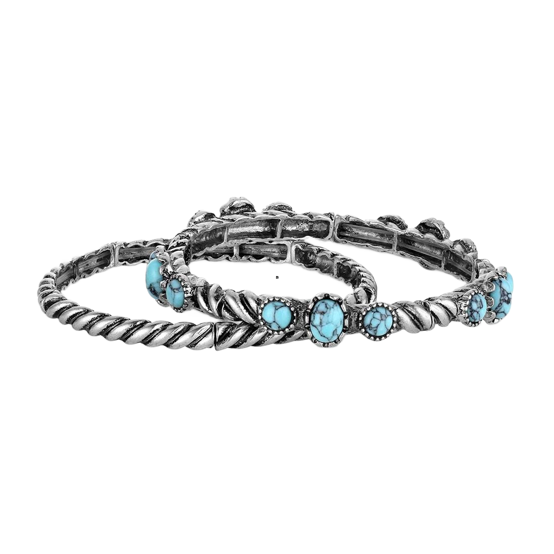 Montana Silversmiths Montana Silversmiths Wander West Turquoise Bangle Bracelet Set - $52.99 at Cabela's Program
