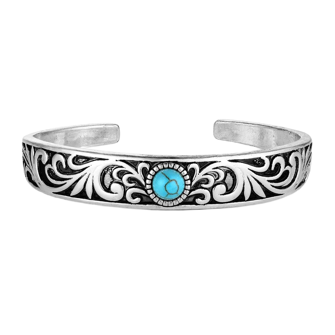 Montana Silversmiths Montana Silversmiths Whispering Peaks Turquoise Cuff Bracelet - $25.99 at Cabela's Program