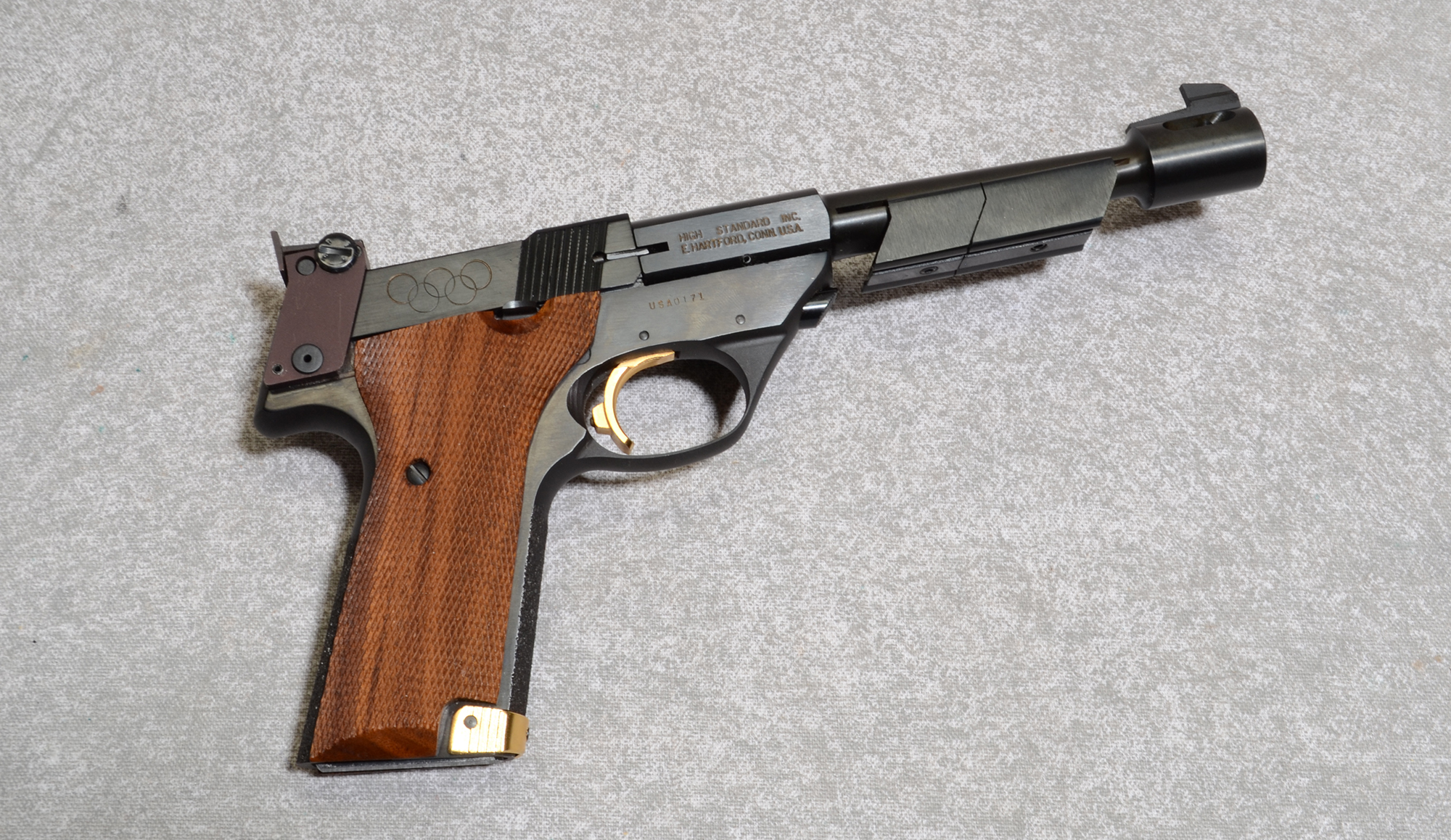 High Standard 1980 Olympic Commemorative Pistol, .22 Short, 6.75? Barrel