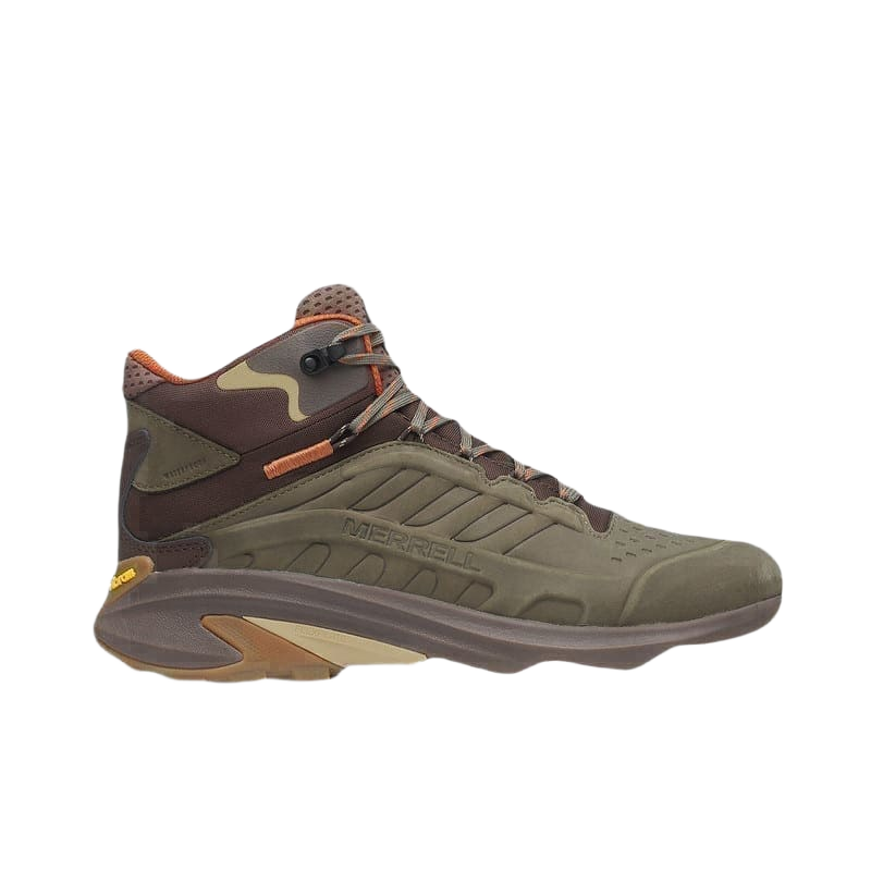 Merrell Merrell Moab Speed 2 Leather Mid Waterproof Hiking Boots for Men - Olive - $194.99 at Cabela's Program