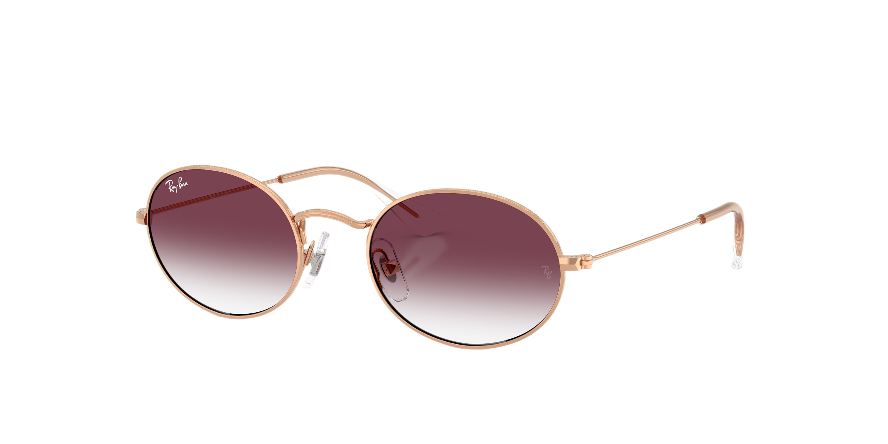 Ray-Ban Ray-Ban Oval Kids RB9645S Gradient Sunglasses - Rose Gold/Clear Dark Violet Gradient - $97.00 at Cabela's Program
