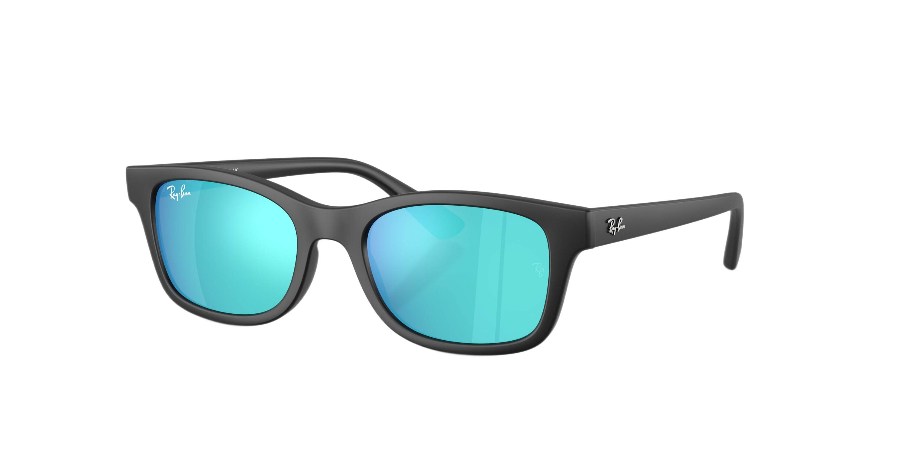 Ray-Ban Ray-Ban RB9086S Kids Mirror Sunglasses - Matte Black/Light Green Blue Mirror - $85.00 at Cabela's Program