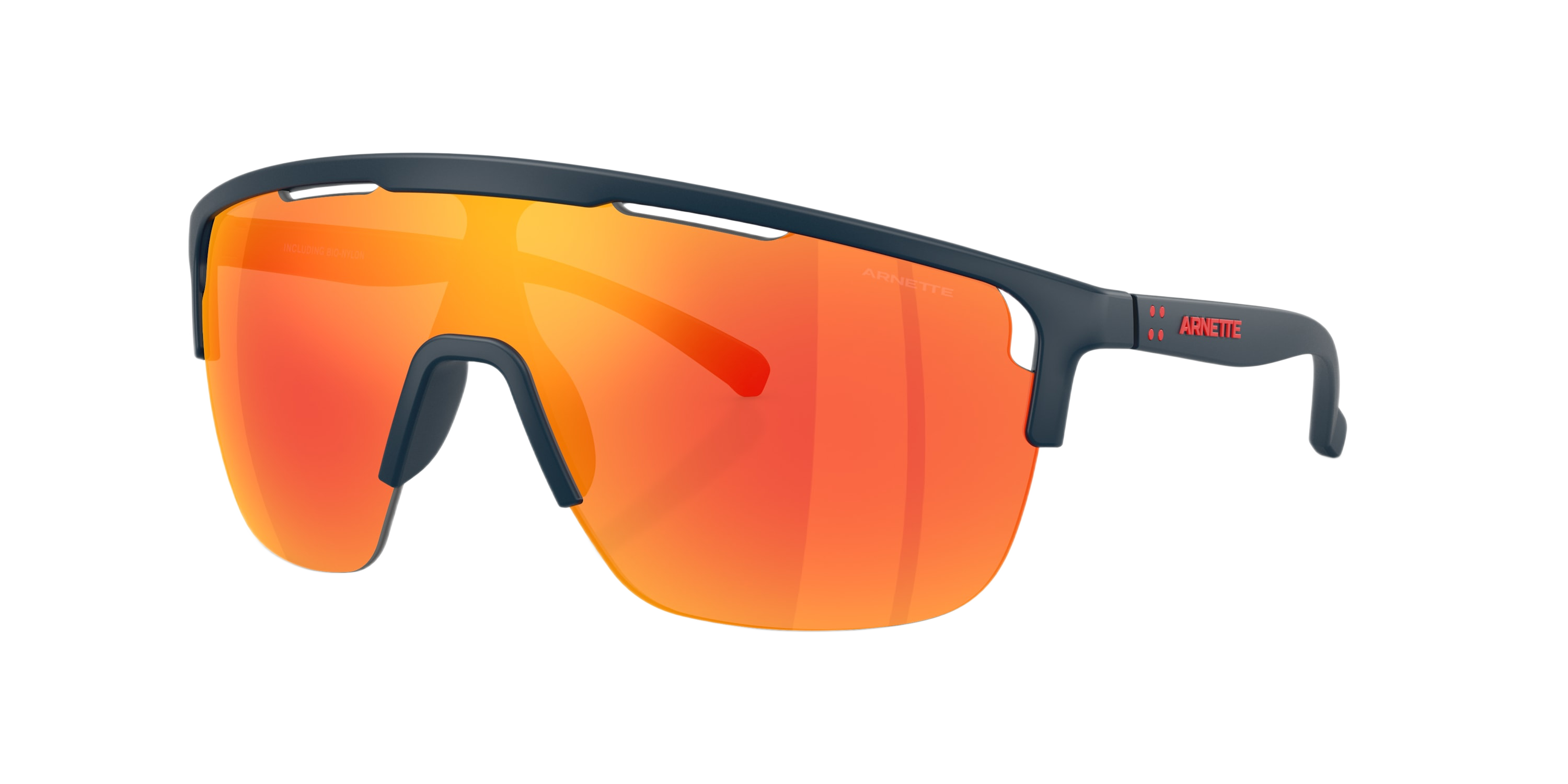 Arnette Arnette AN4381 Mirror Sunglasses - Matte Blue/Dark Gray Iron Red Mirror - X-Large - $82.00 at Cabela's Program