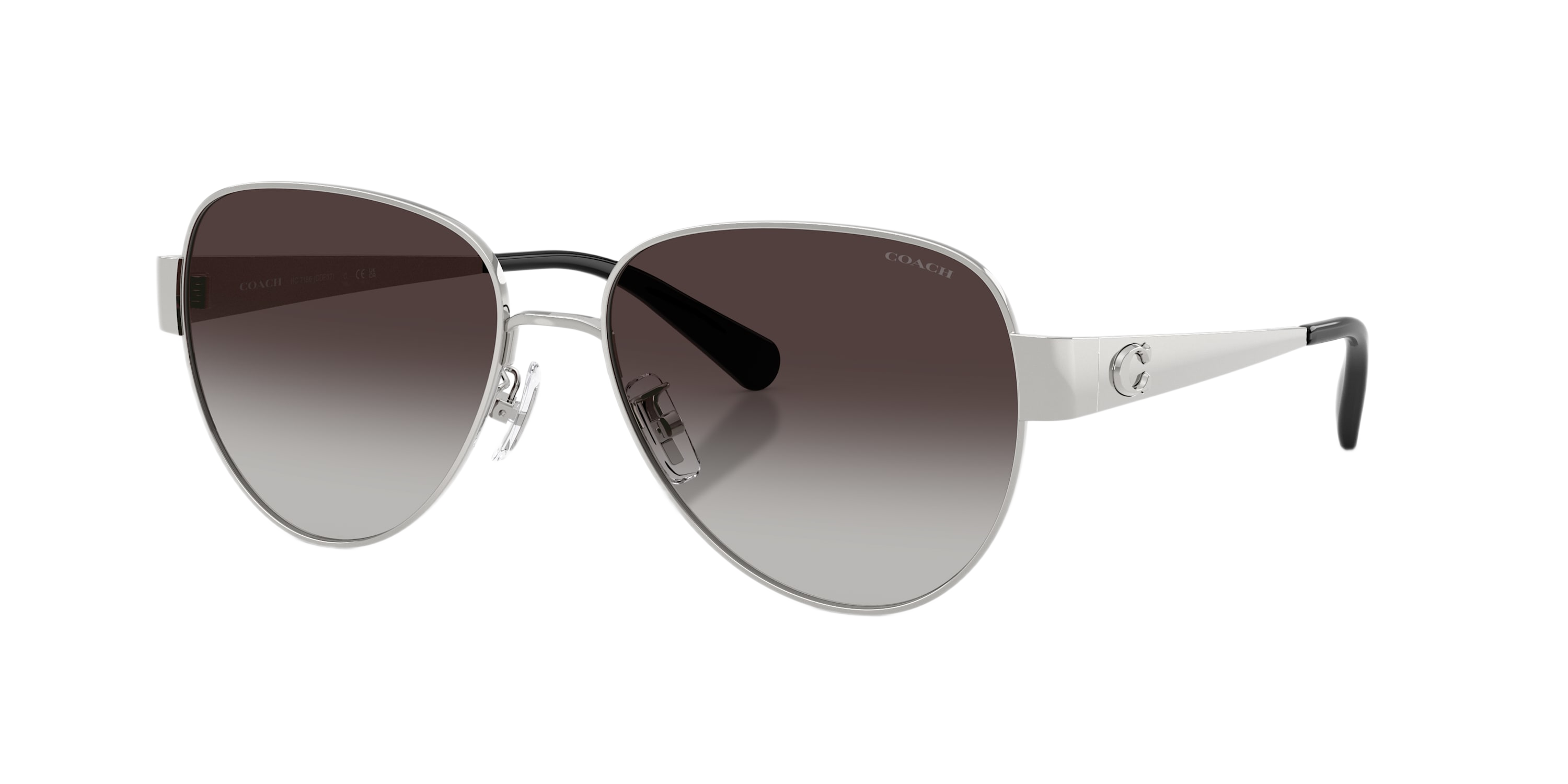 COACH Coach CDP37 HC7186 Gradient Sunglasses - Shiny Silver/Gray Gradient - Large - $190.00 at Cabela's Program