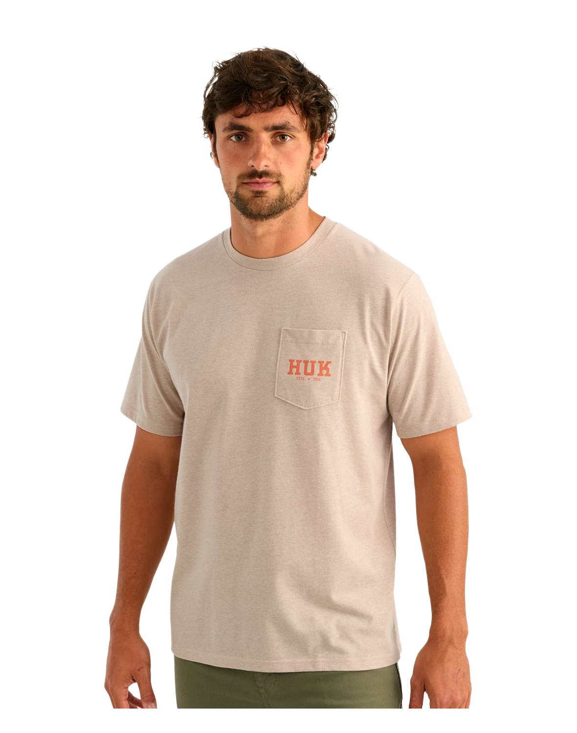 Huk Huk Lab Sketch Short-Sleeve Pocket T-Shirt - River Rock Heather - $30.00 at Cabela's Program