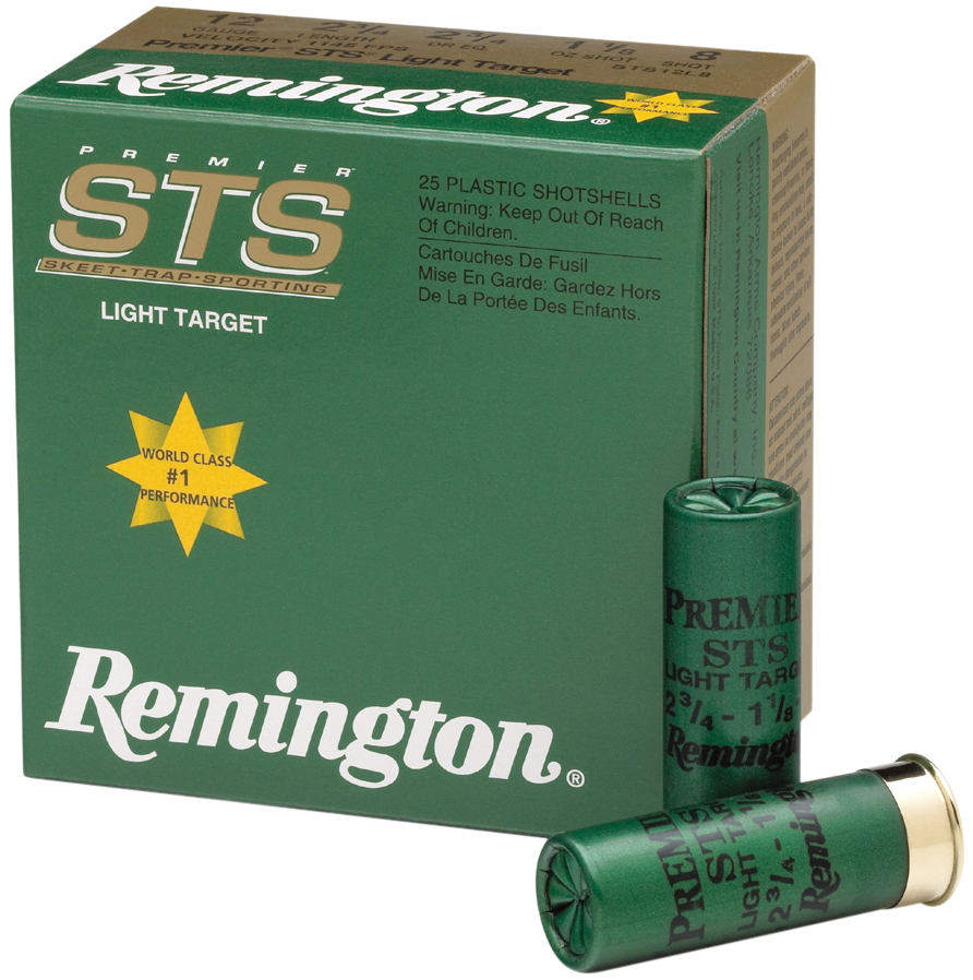 Remington Premier STS Light Target Load Shotshells - 12 Ga. - #7.5 Shot - 250 Rounds - Remington