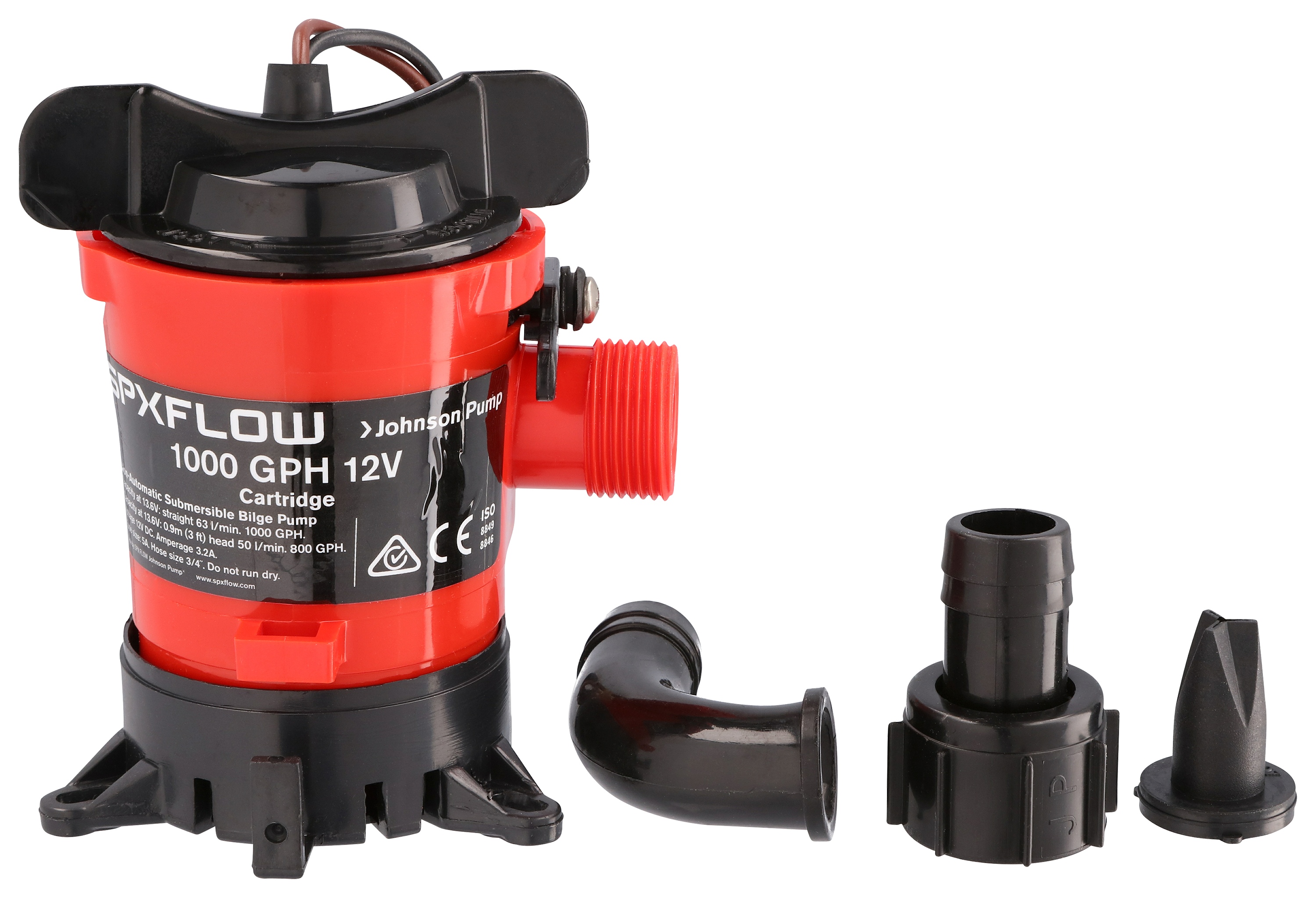 SPX Flow Cartridge Replacement Bilge Pump - 1000 GPH - 4.0 Amp Draw