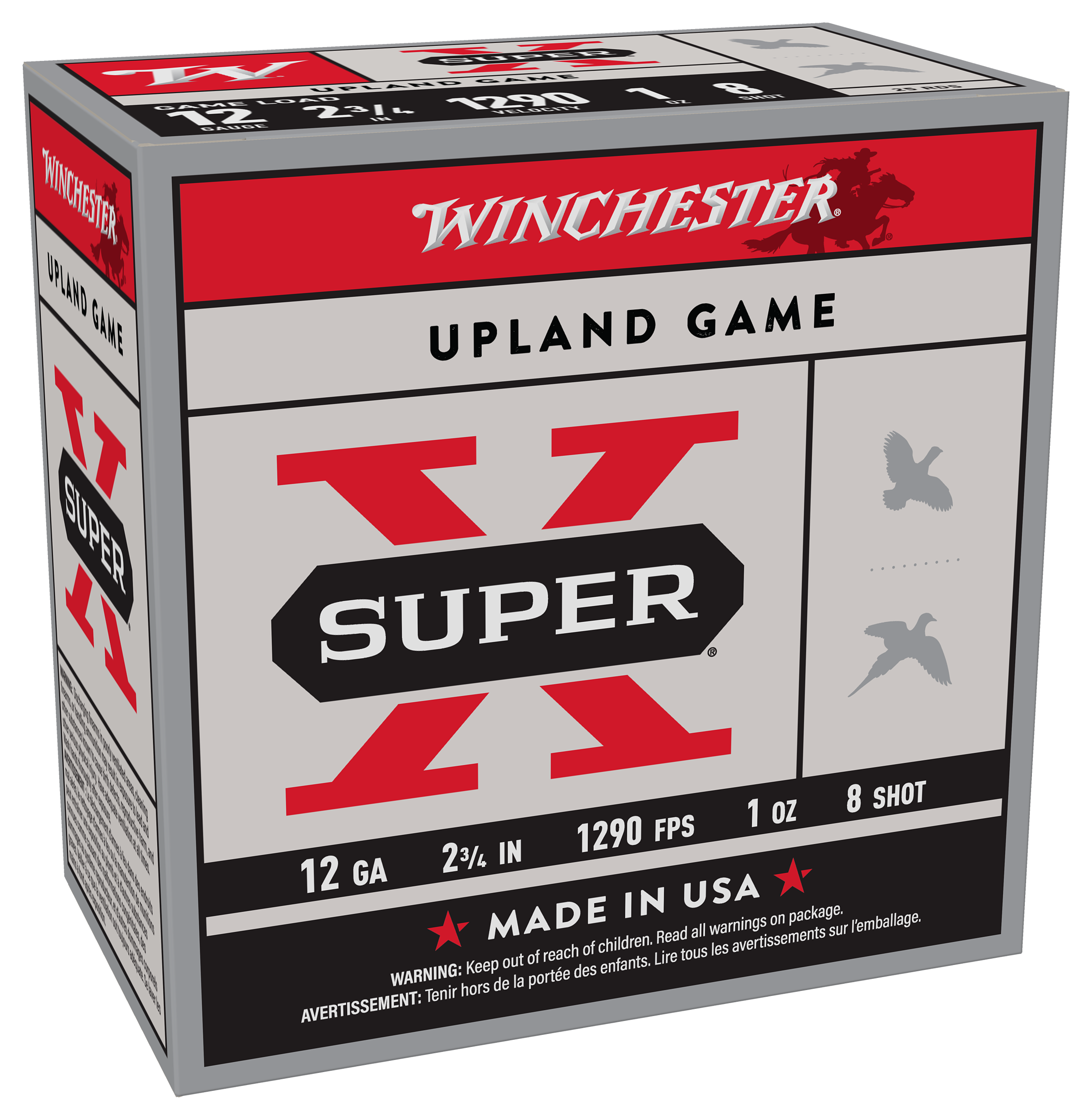 Winchester Super-X Game Load Shotshells - 12 Gauge - #7.5 Shot - 2.75″ - 250 Rounds - Winchester