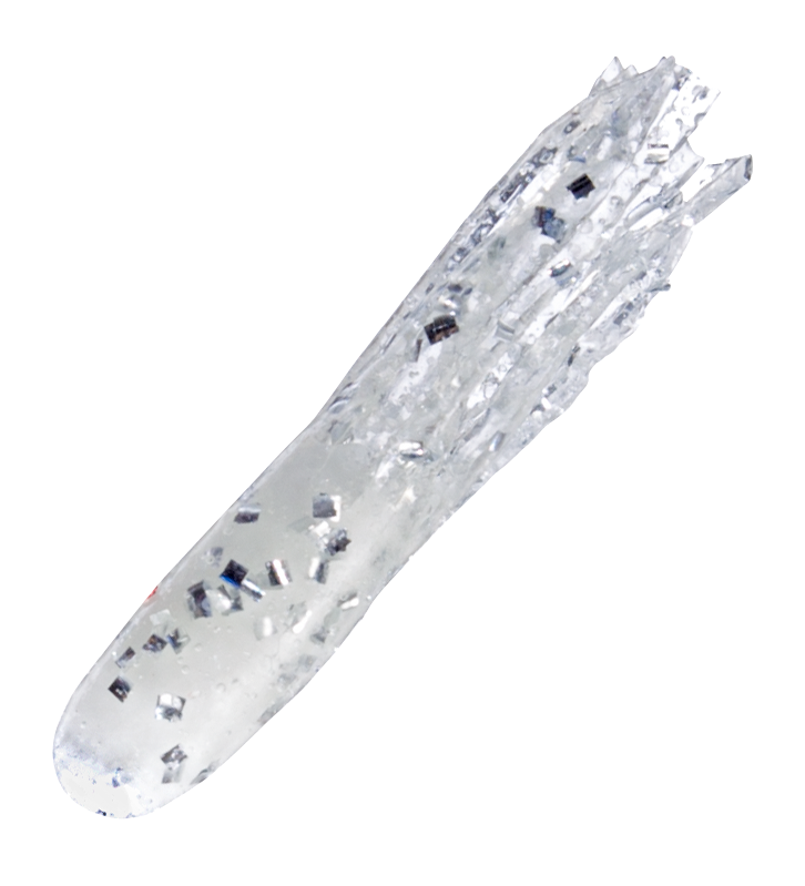 Image of Bass Pro Shops Crappie Maxx Squirmin' Squirts - White Sparkle