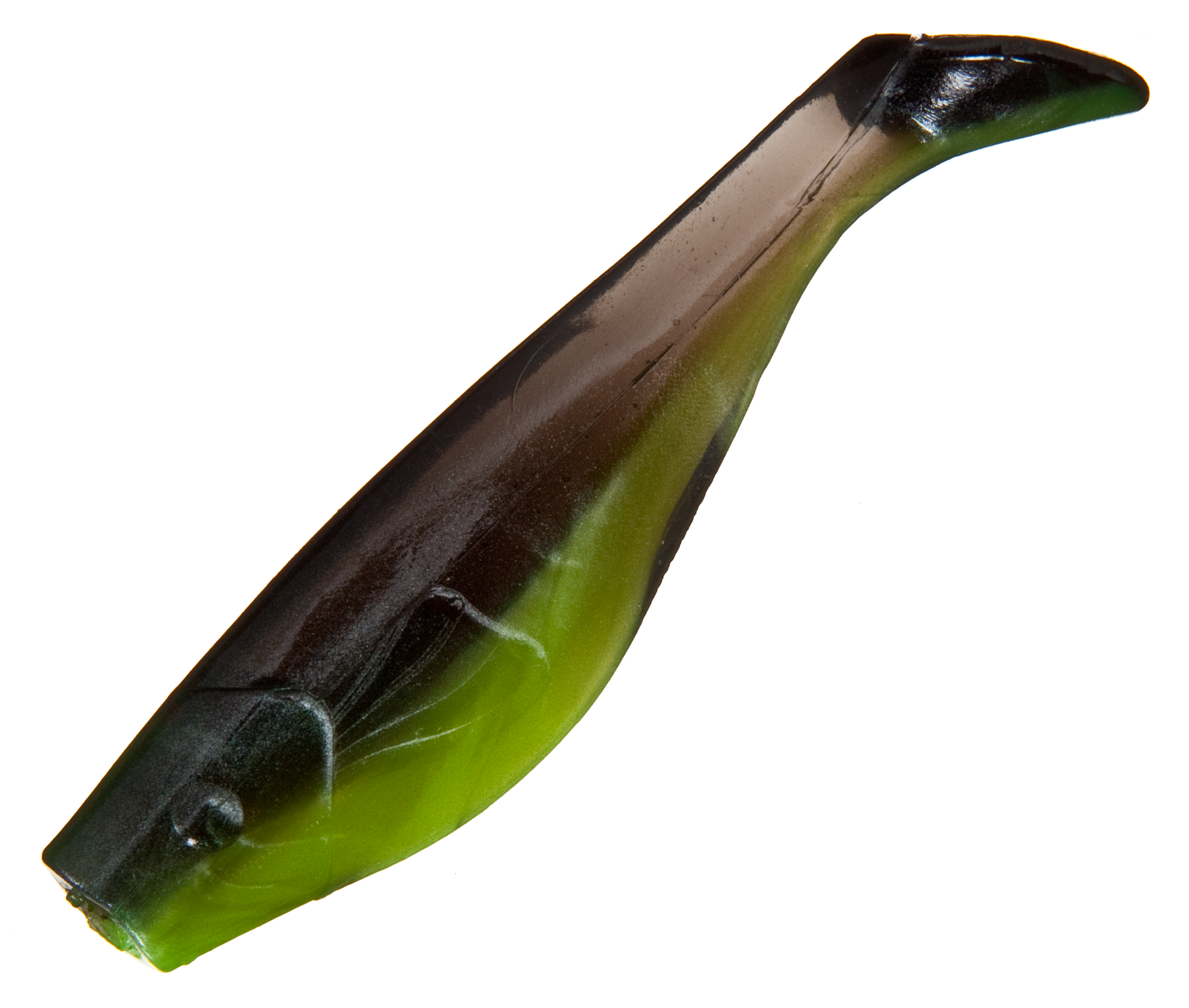 Image of Bass Pro Shops Crappie Maxx Squirmin' Shad - 2″ - 17 Pack - Chartreuse Pearl Black