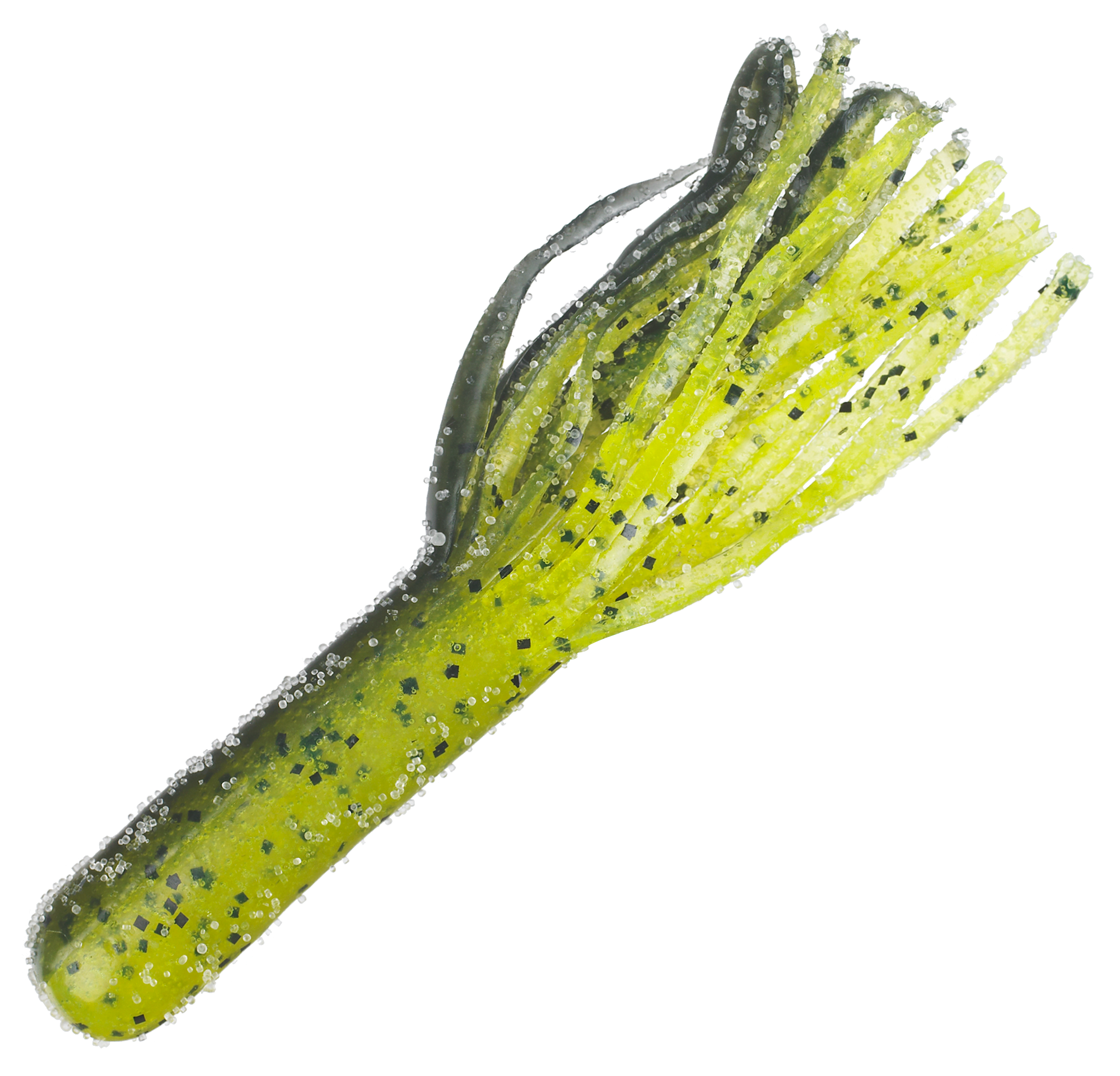 Image of Bass Pro Shops Tender Tube - 3-1/2″ - Smoke/Chartreuse Pepper