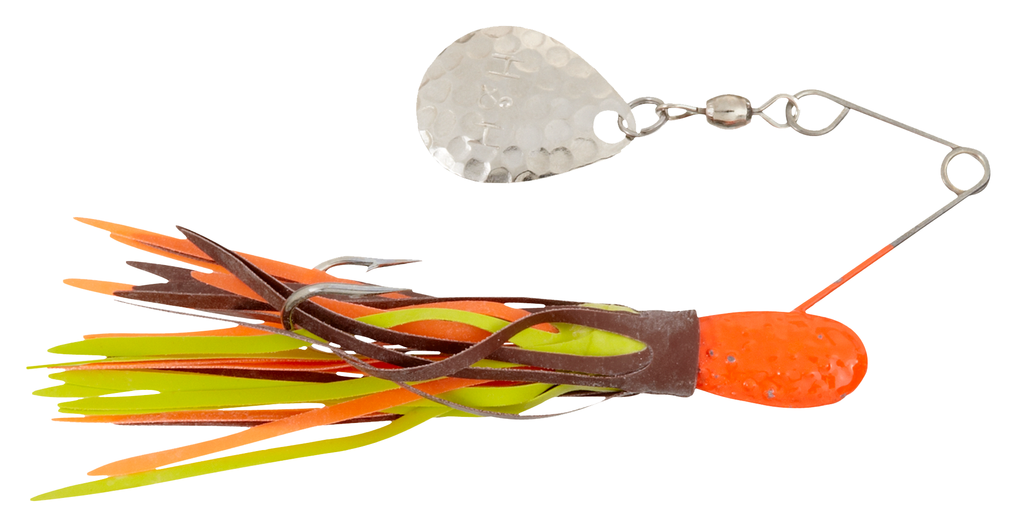 Image of H&ampH Lures Original Spinnerbait - Single Blade - Orange Brown/Chartreuse/Orange