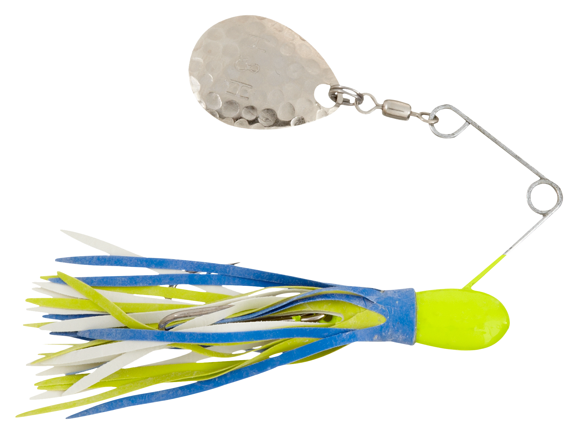 Image of H&ampH Lures Original Spinnerbait - Single Blade - Chartreuse Blue/Chartreuse/White