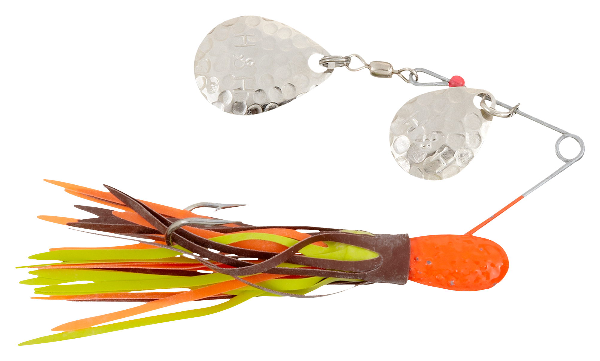 Image of H&ampH Lures Original Spinnerbait - Double Blade - Orange Brown/Chartreuse/Orange