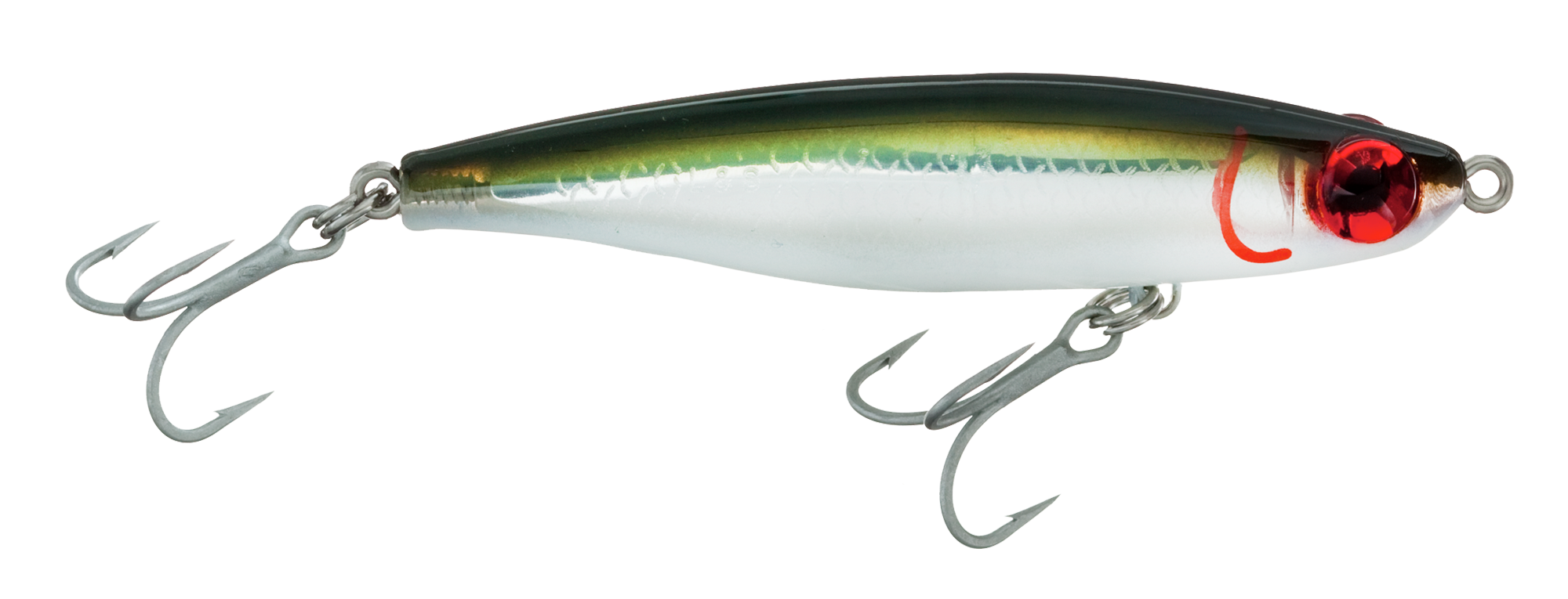 Image of L&ampS MirrOlure Catch 2000 Lure - 3-1/2″ - Green White Silver