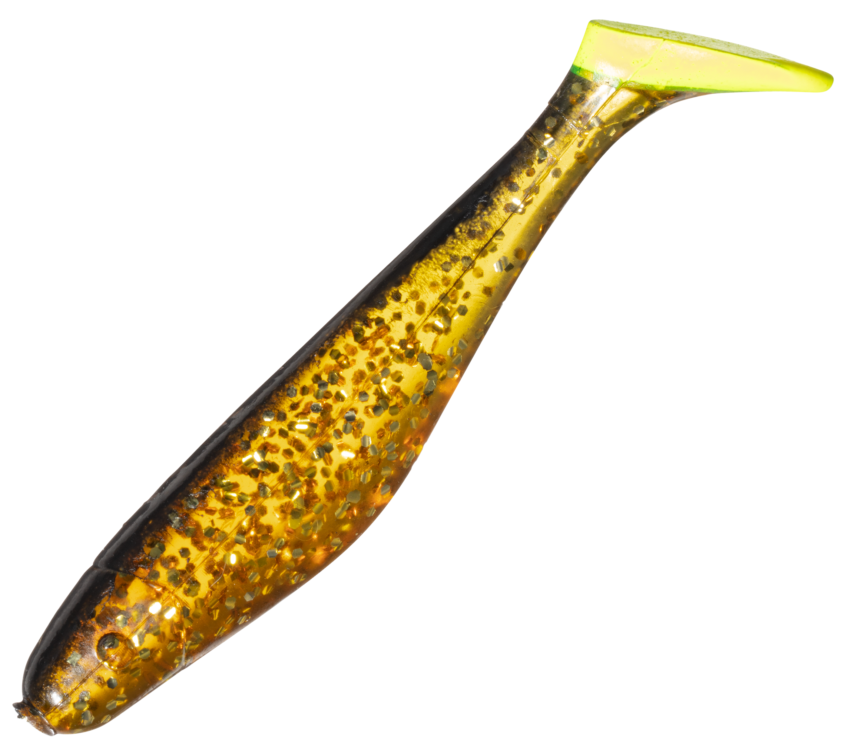 Hogie Lures Major Minnow - Rootbeer Chartreuse Tail