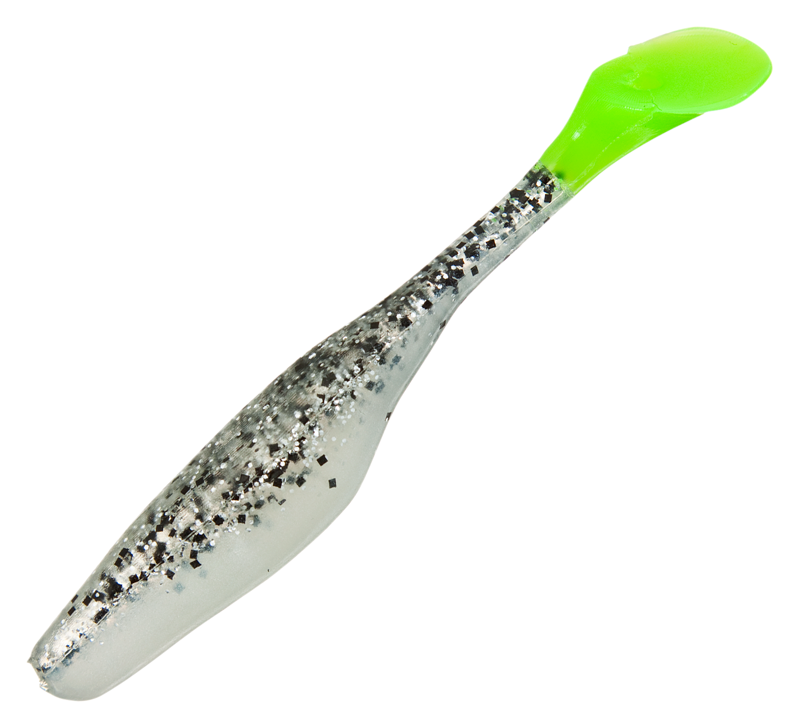 Image of Bass Assassin Sea Shad Assassin -5″ - Salt n' Pepper Chartreuse