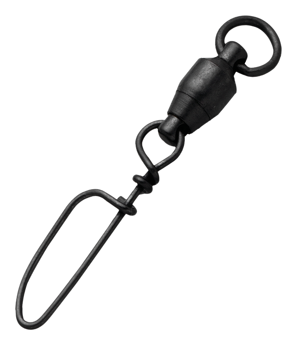 Sampo Ball Bearing Swivel with Solid Ring &Coastlock Snap - 60 lb - Black -