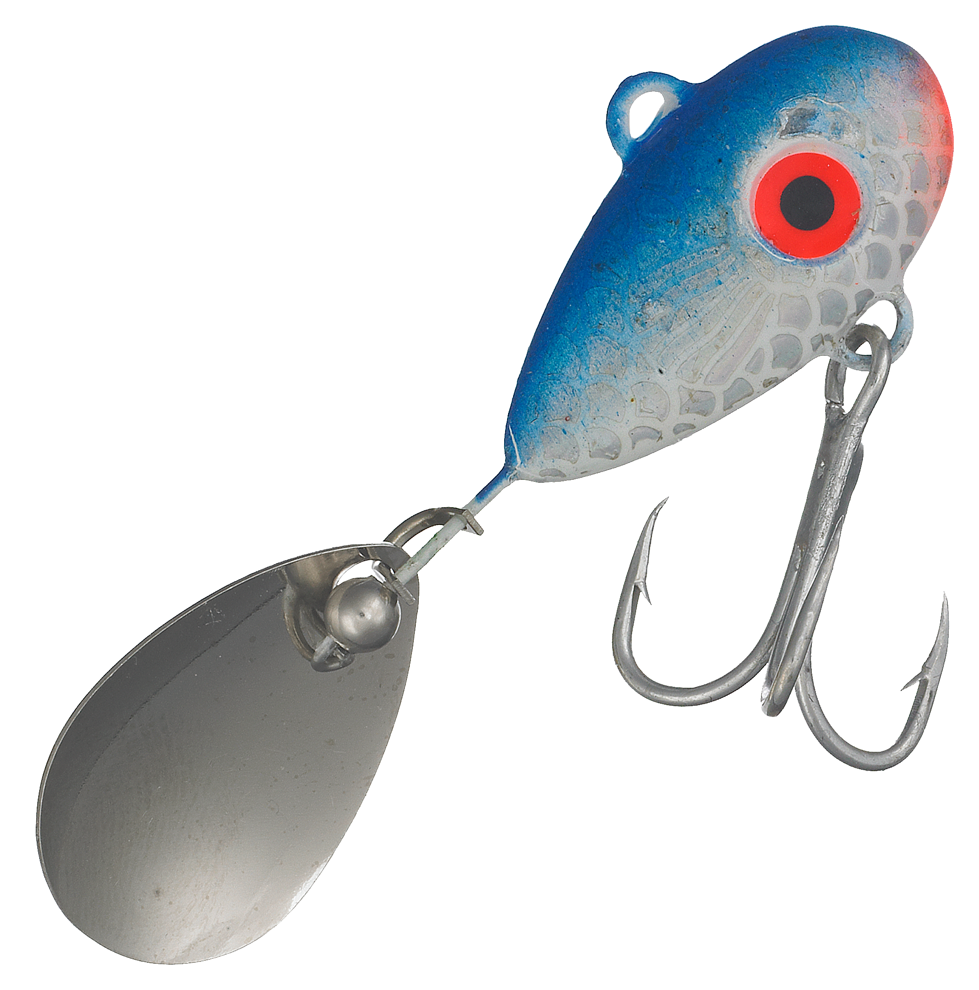 Manns Little George Spoons 1/2 oz - White/Blue Holographic