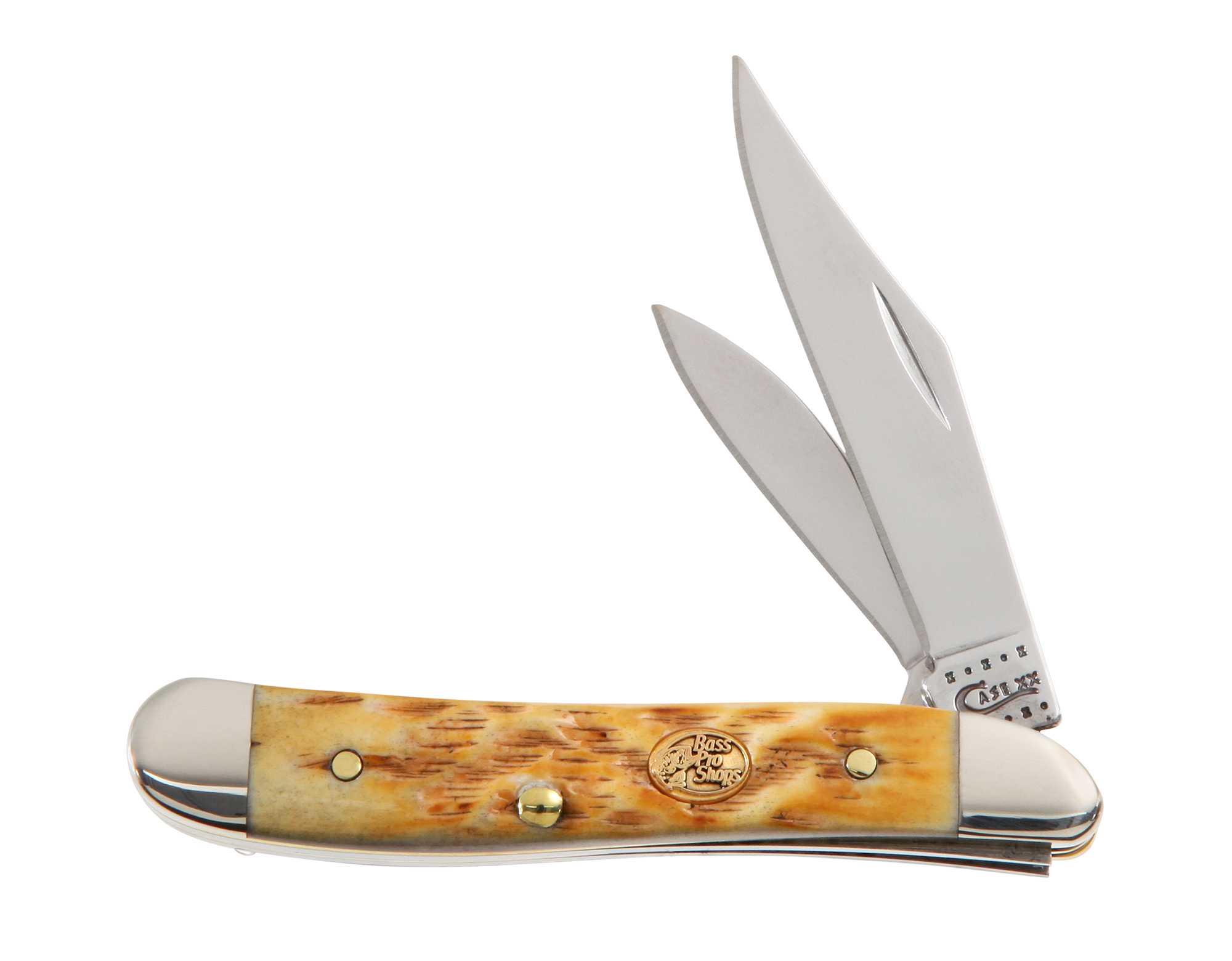 Case Burnt Amber Bone Pocket Knife - BPS Peanut - Case