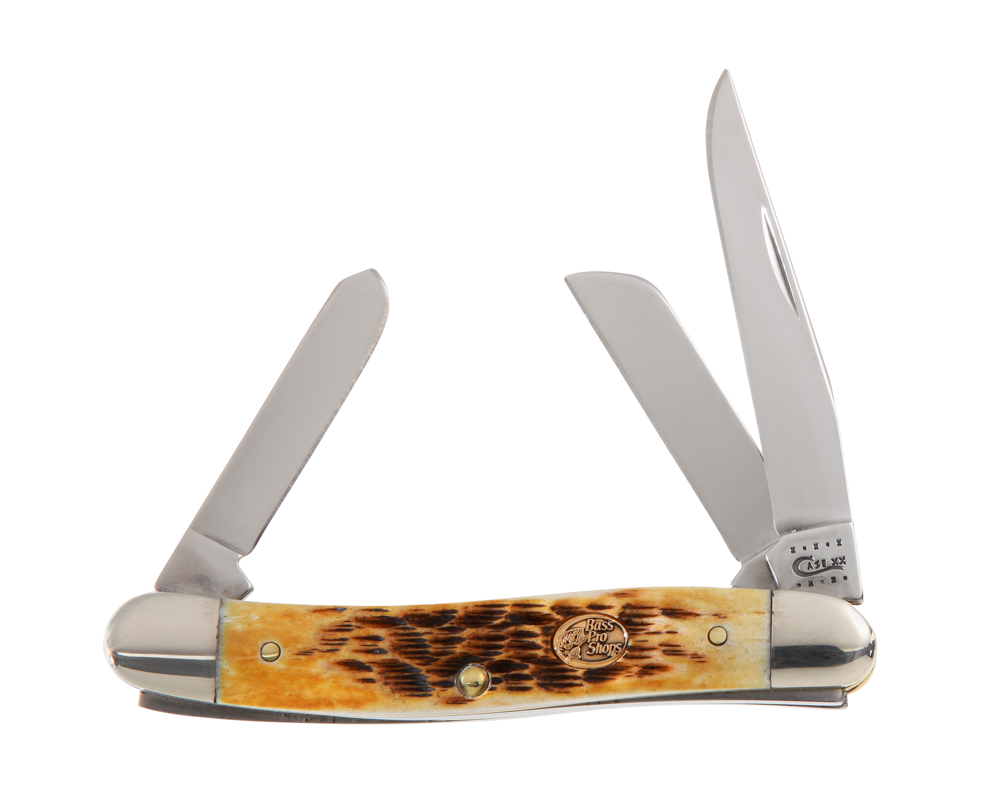 Case Burnt Amber Bone Pocket Knife - Medium Stockman - Case