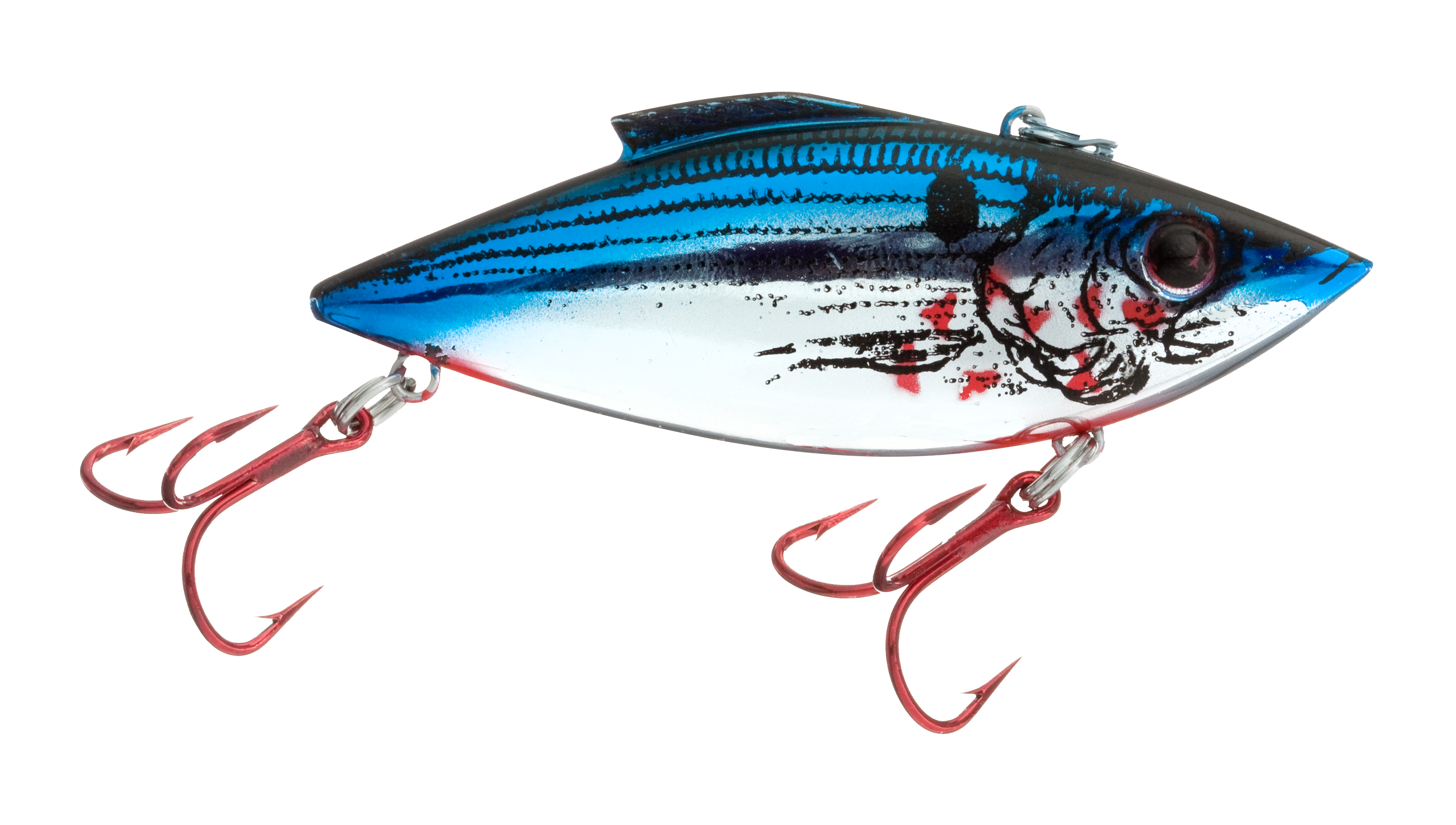 Image of Bill Lewis Rat-L-Trap Mag-Trap - 3-1/4″ - Chrome/Blue Bleeding Shad