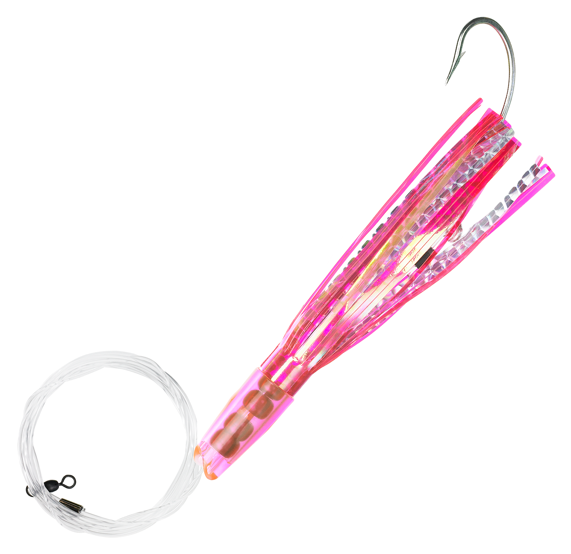 Image of C&ampH Lures Rattle Jet Saltwater Lure Rigged - Pink/Silver Mylar