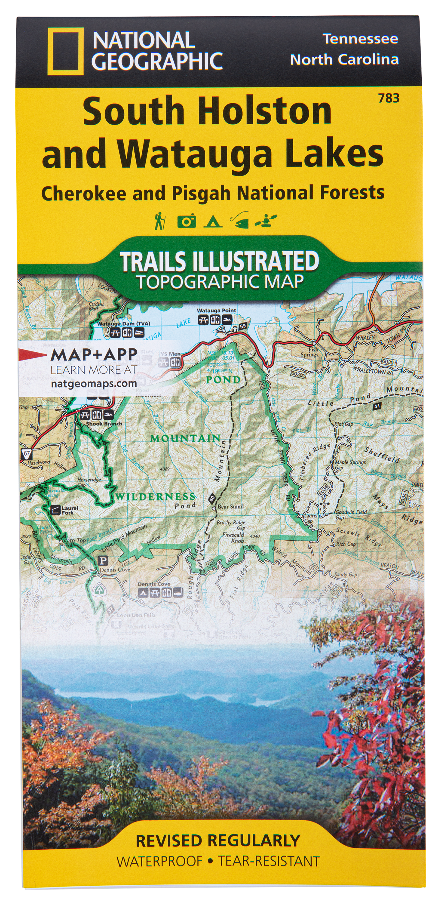 National Geographic National Forests Trails Illustrated Topographic Map Series - NC - South Holston &Watauga Lakes - SE - National Geographic