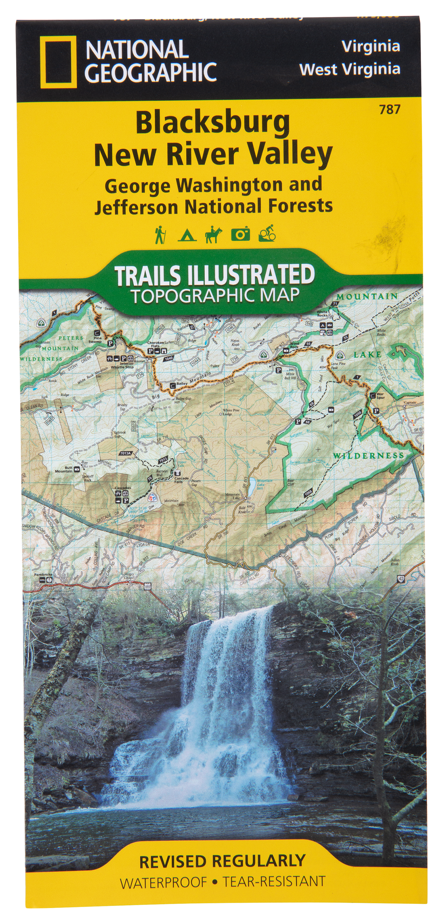 National Geographic National Forests Trails Illustrated Topographic Map Series - Virginia - Blacksburg/New River Valley - E - National Geographic