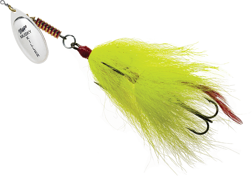 Mepps Musky Killer Tandem Bucktail - 1-1/3 oz. - Silver/Yellow