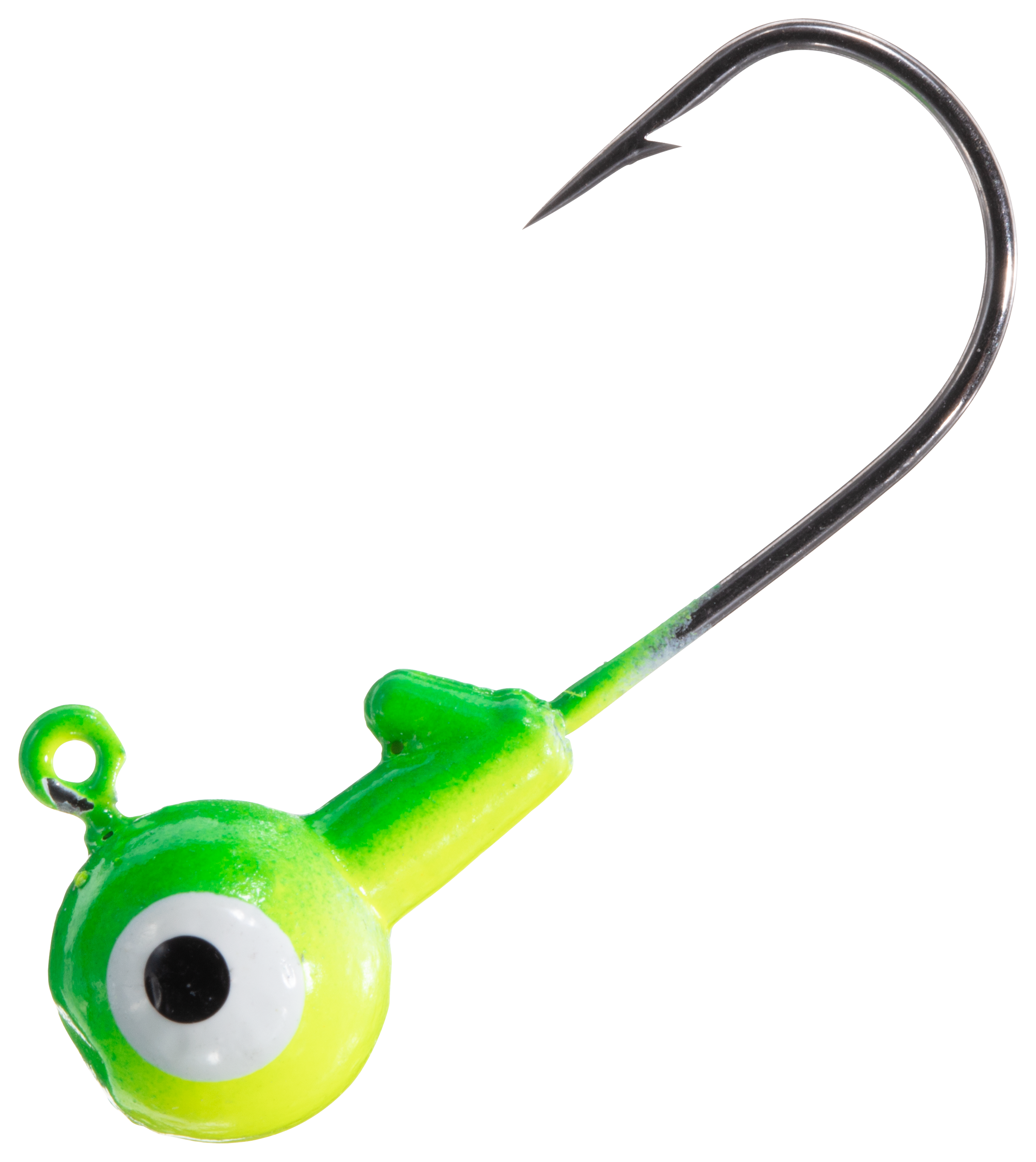 Cabelas Two-Tone Round Jighead with Barb - 1/8 oz. - Chartreuse/Lime