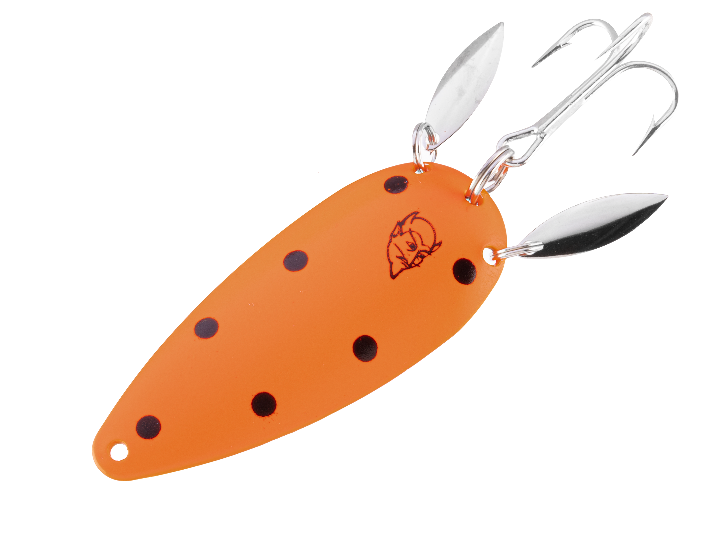 Eppinger Dardevle Clicker Spoon - 3 - Fluorescent Orange/Black Spots
