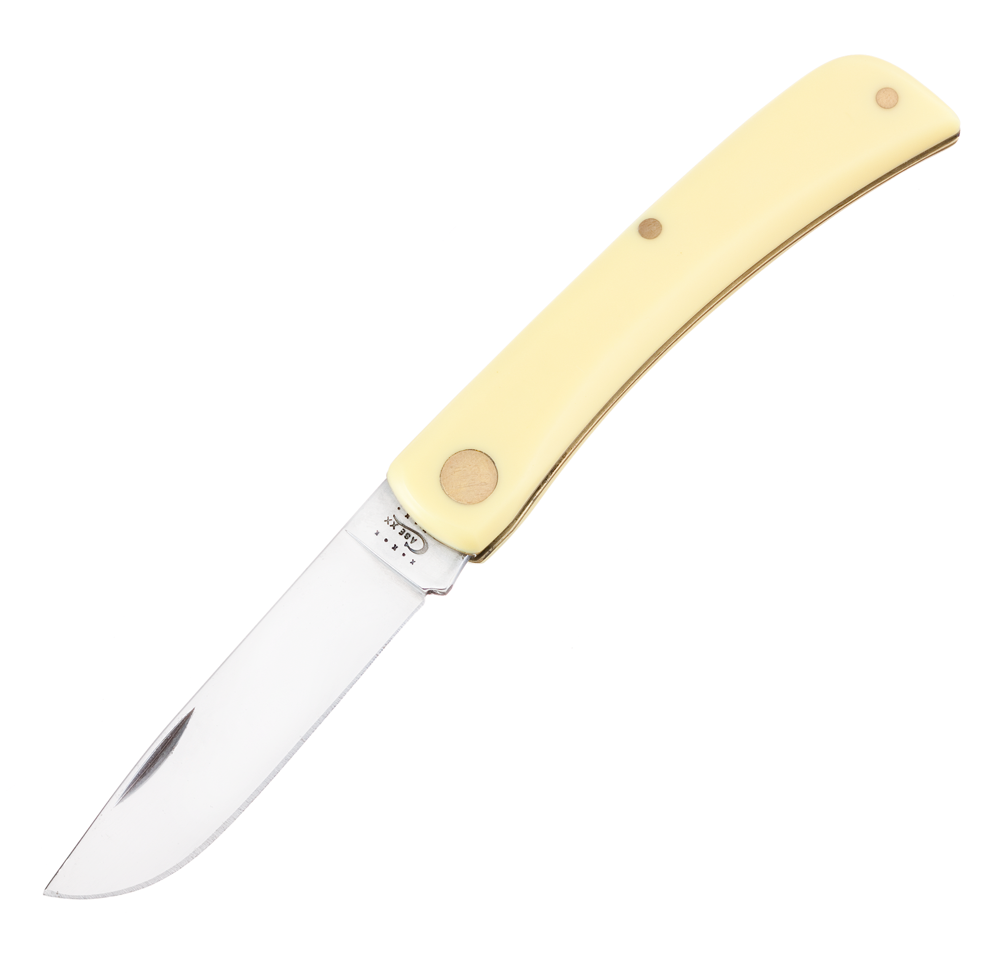 W. R. Case & Sons Cutlery Co Smooth Yellow Synthetic CS Slimline Trapper  Pocket Knife FI00031 - The Home Depot