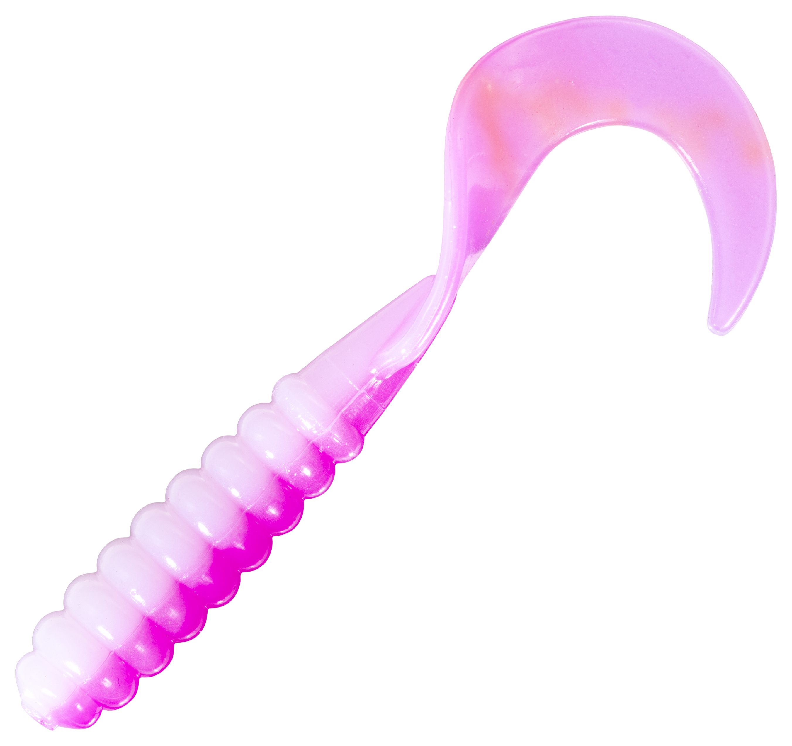 Cabelas Action Tail Grub - 3 - White Pink