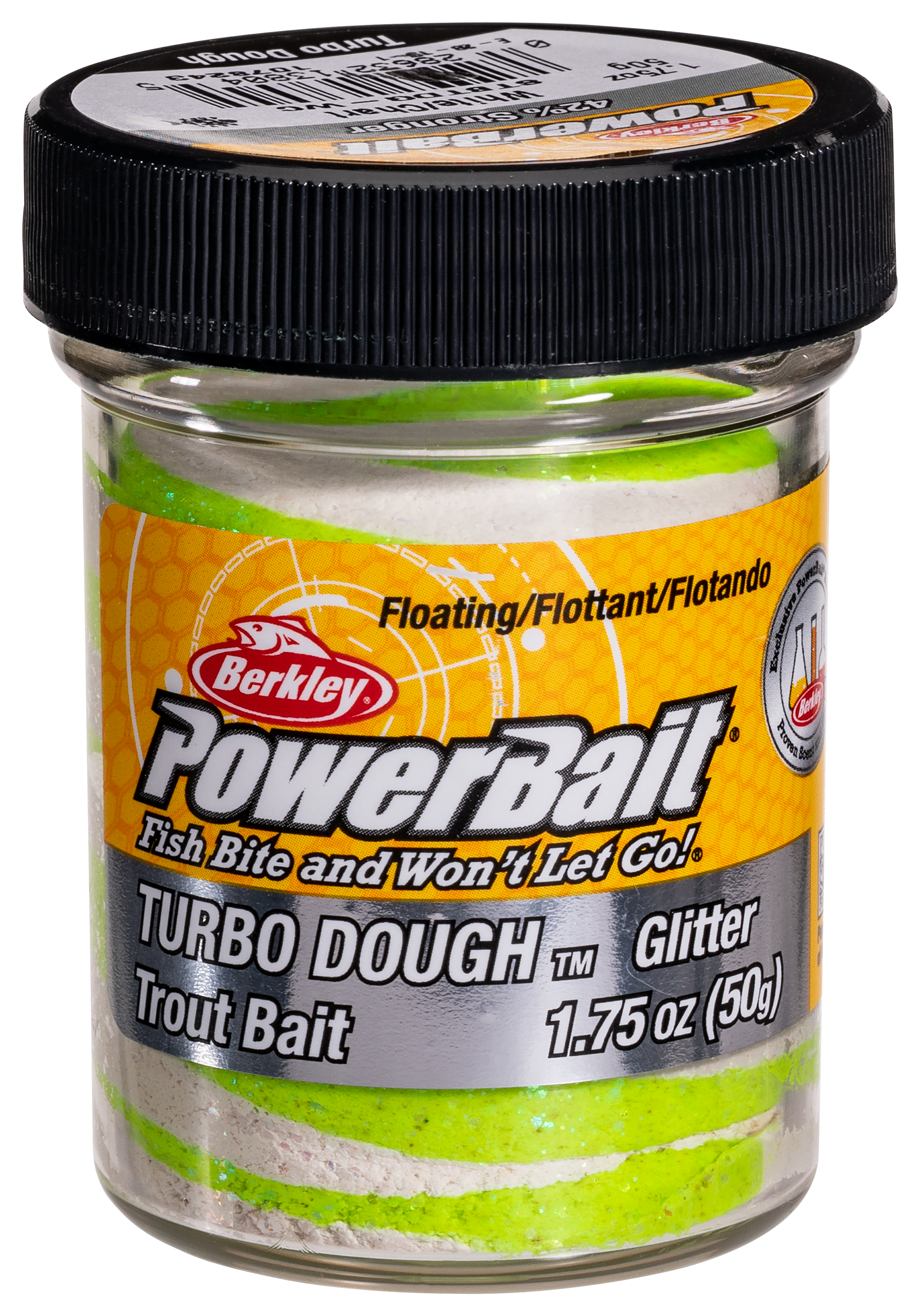 Berkley PowerBait Glitter Turbo Dough - White Chartreuse