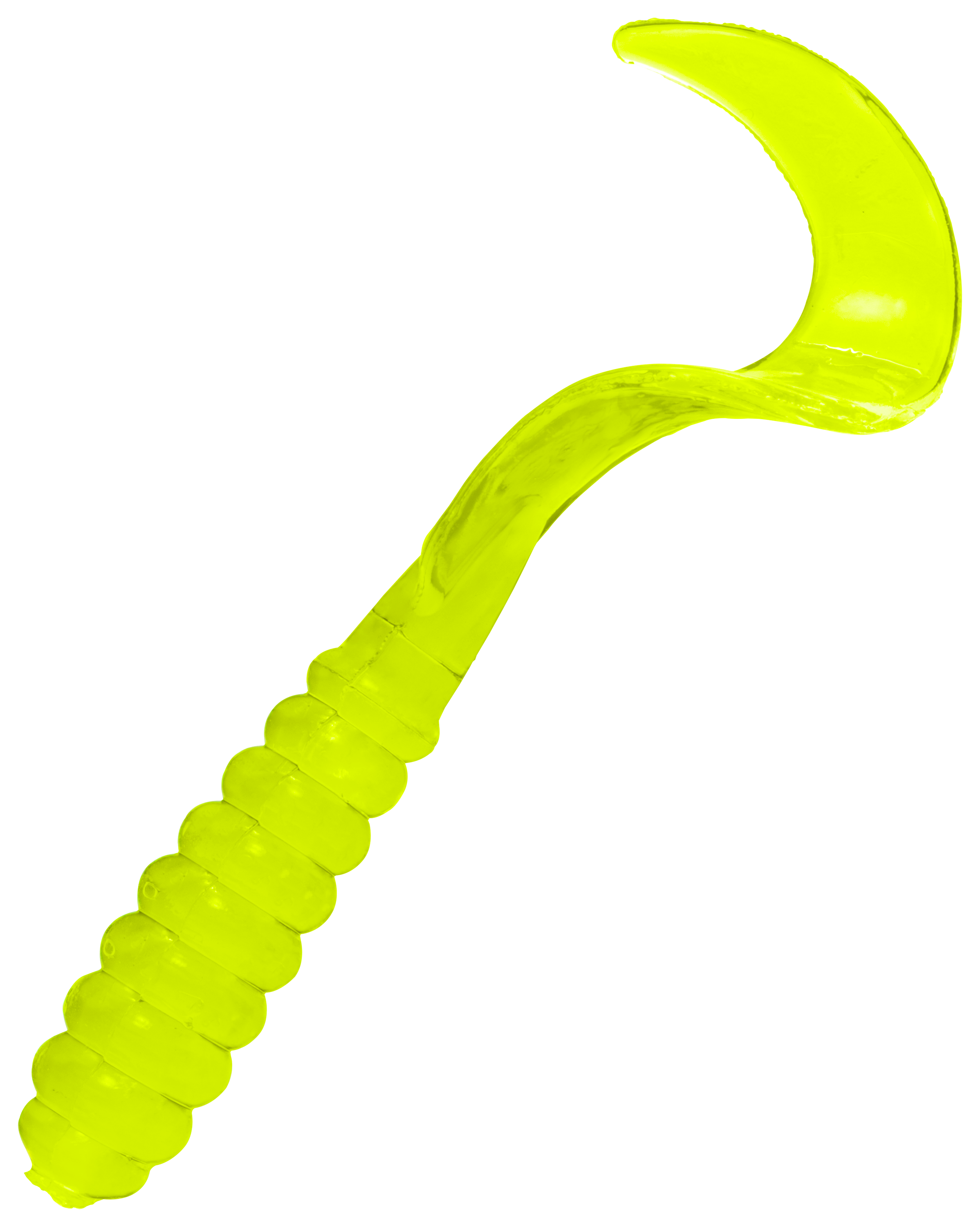 Cabelas Action Tail Grub - 3 - Chartreuse