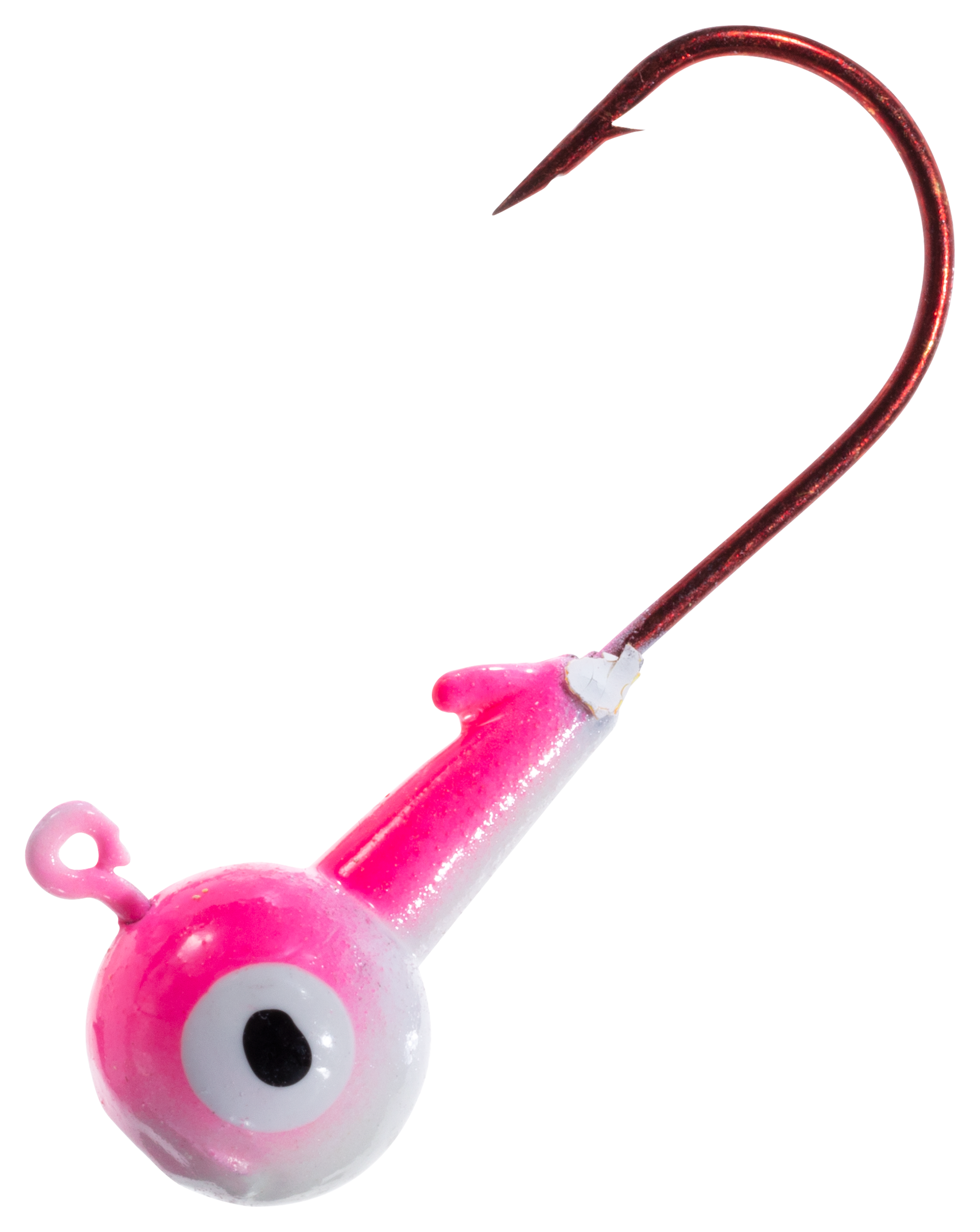 Cabelas Fisherman Series Multi-Color Round Jighead - 1/8 oz. - Glow/Pink