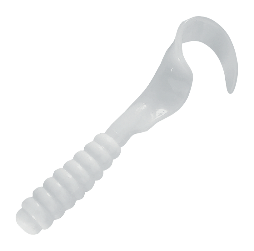 Image of Bass Pro Shops Action Tail Grub - 3'' - White