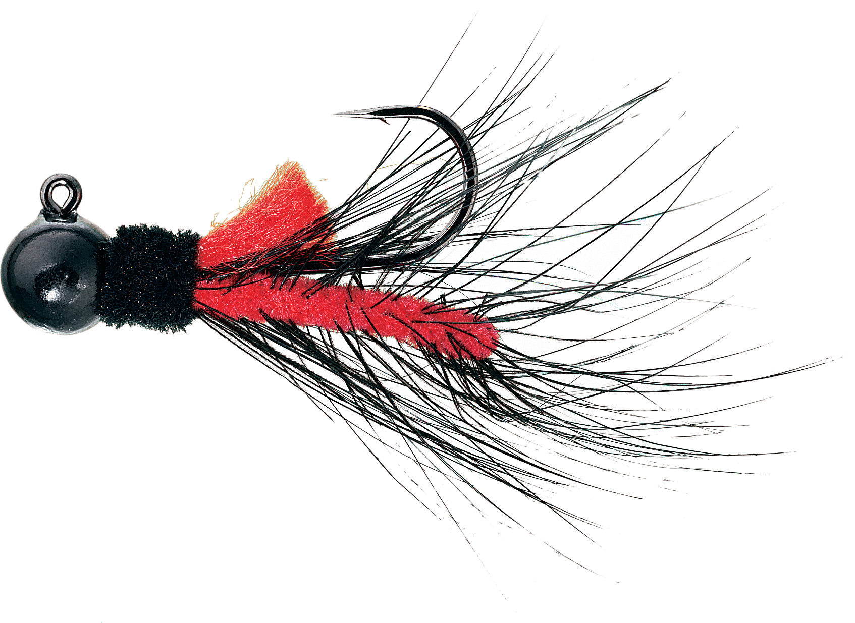 AeroJig Hackle Jig - 1/8 oz. - Black Head/Flame