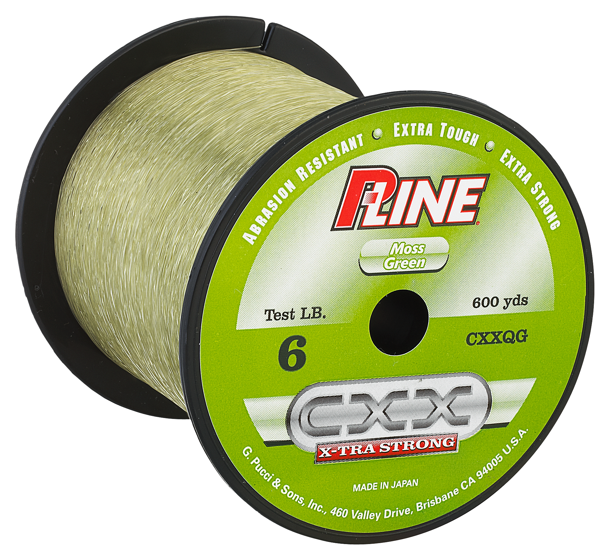 P-Line CXX-XTRA Strong 1/4 Size Fishing Spool, Fluorescent Green
