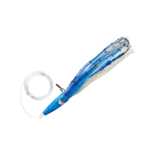 C &H Lures Wahoo Whacker Saltwater Lure - 11-1/2″ - Rigged - Blue/White