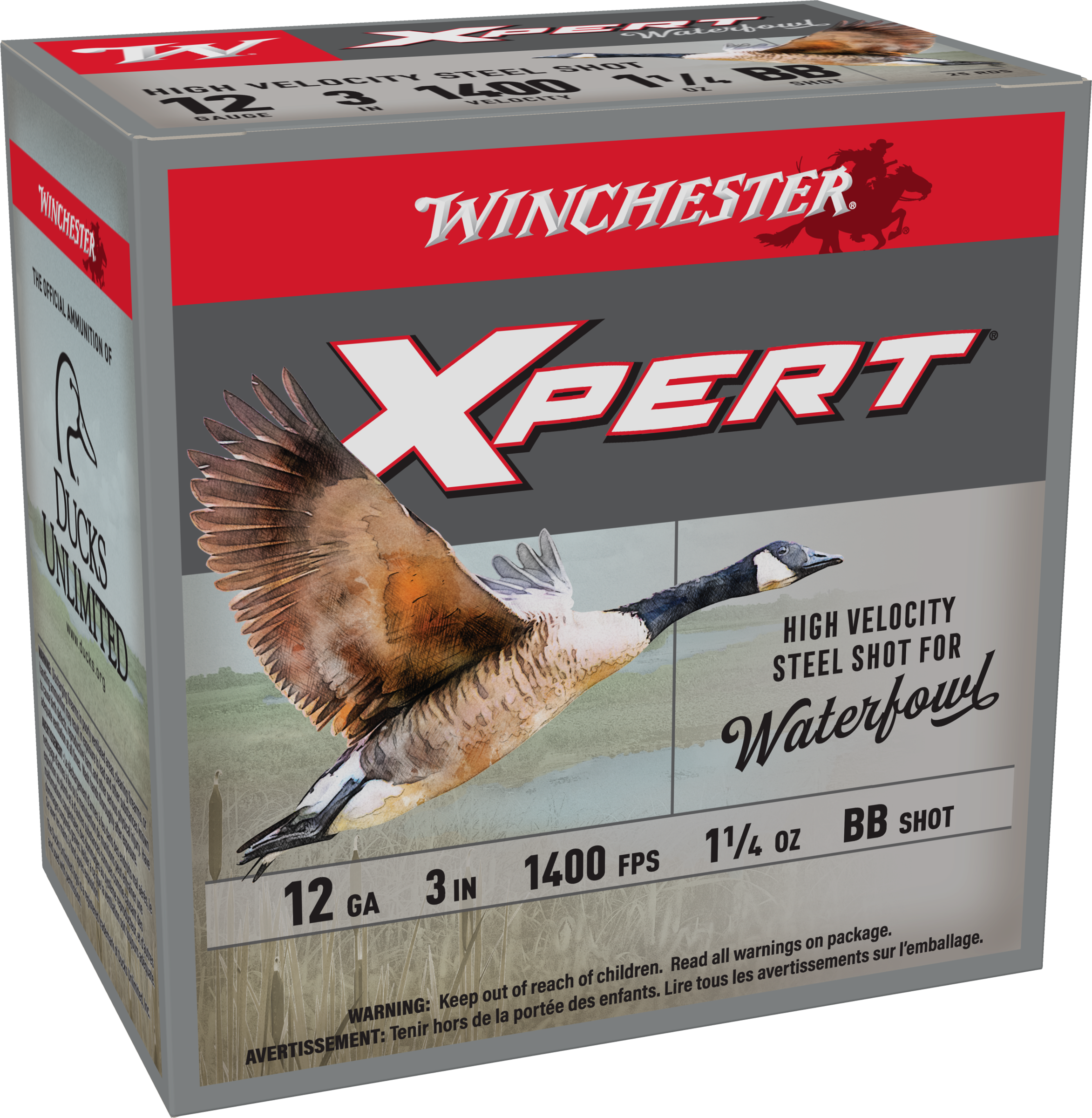 Winchester XPert Hi-Velocity Steel Waterfowl 12-Ga. 3″ 1-1/4 oz. Shotshells - BB - 250 Rounds - Winchester