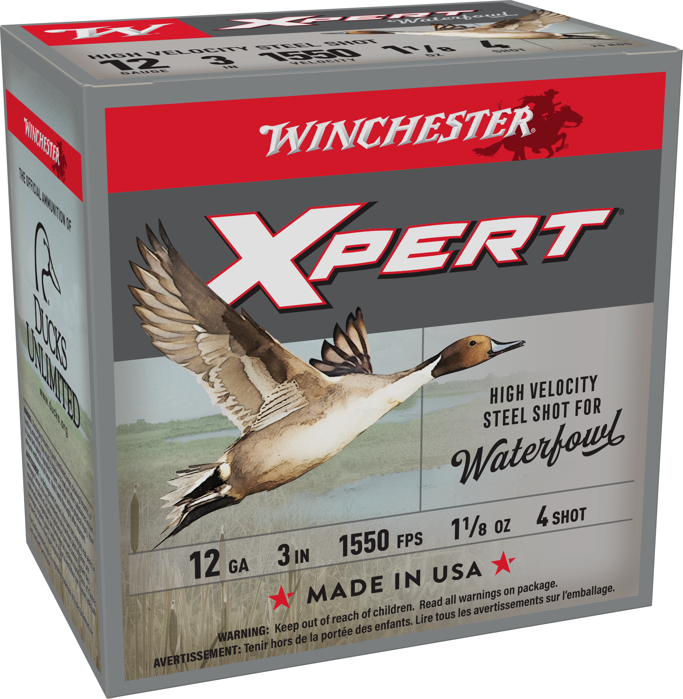 Winchester Xpert HV 12-Ga. 3″ 1-1/8 oz Shotshells - #4 Shot - 250 Rounds - Winchester