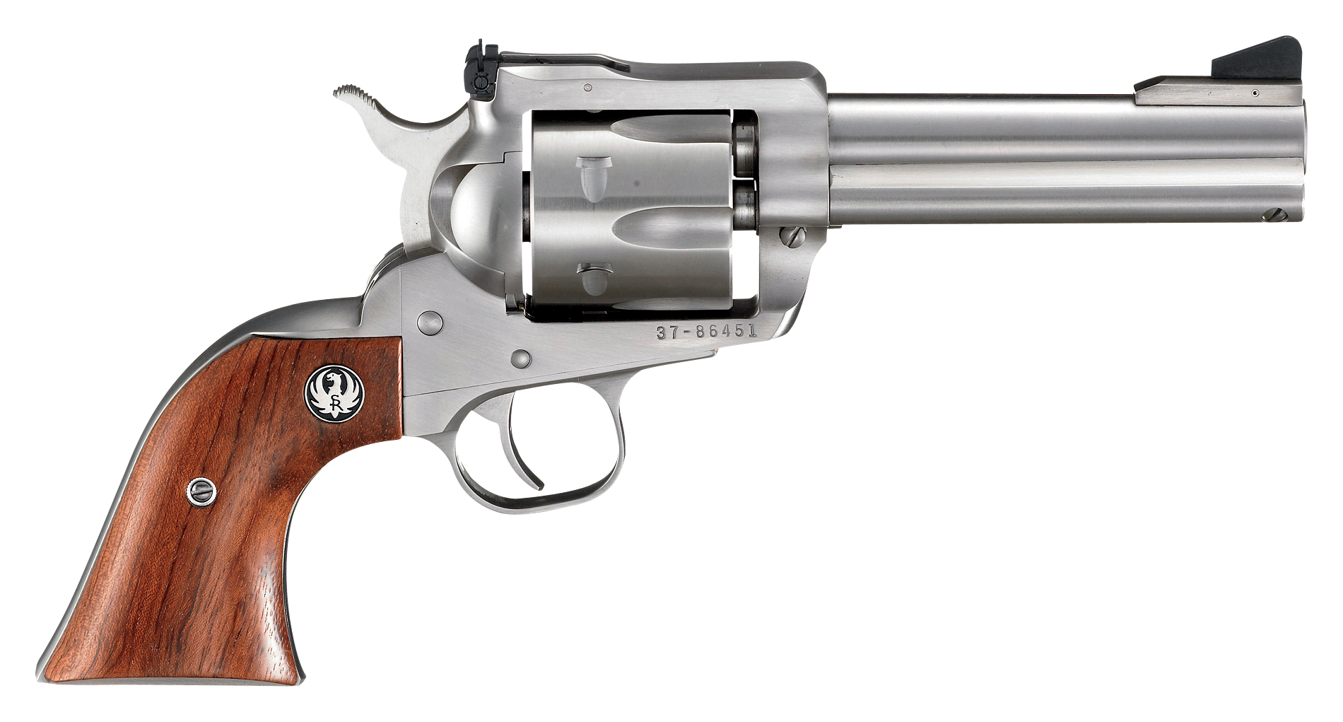 Ruger Blackhawk SingleAction Revolver in Stainless Steel  4625 barrel