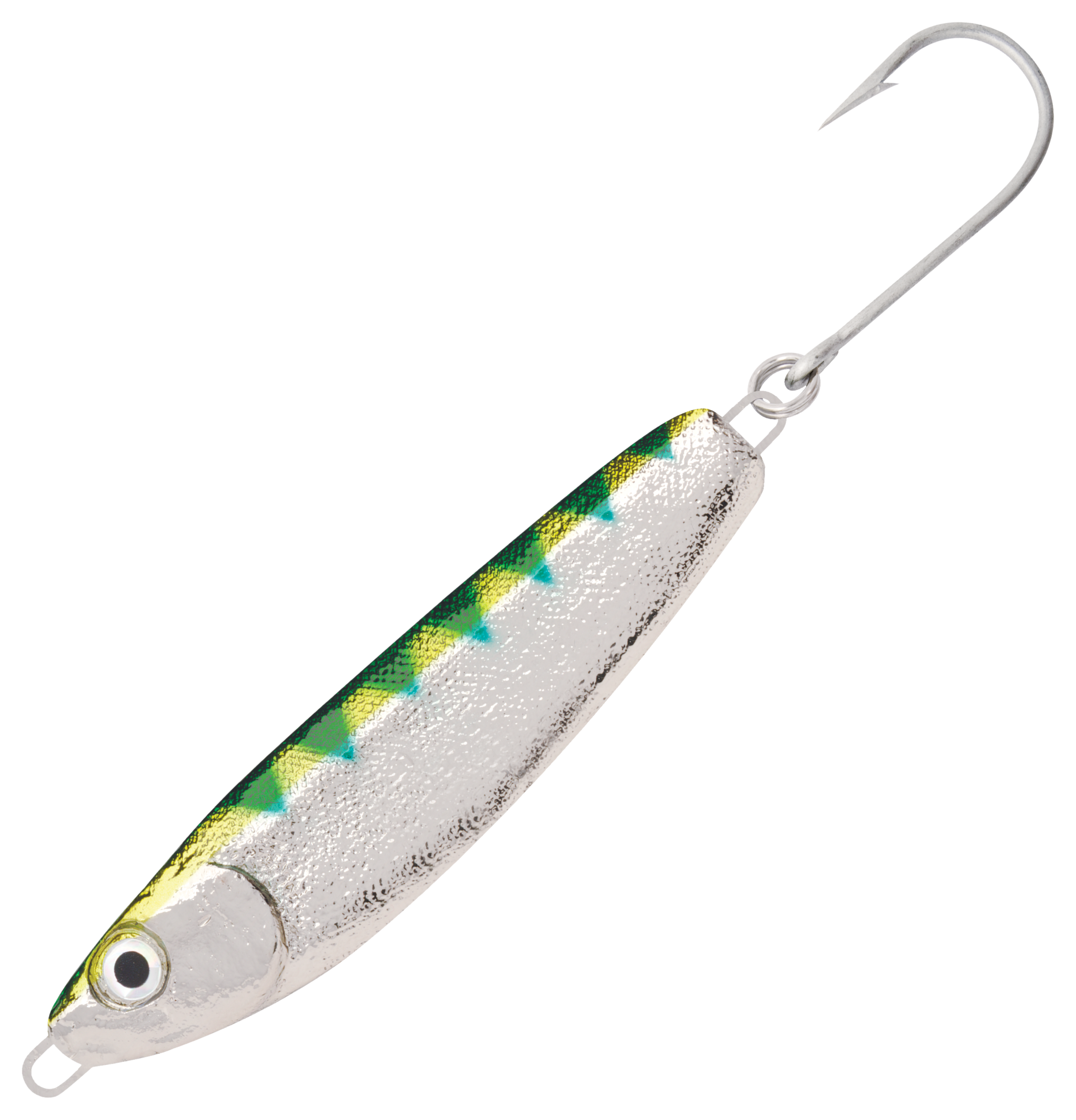 Luhr Jensen Crippled Herring Spoon - 3/4 oz. - Nickel/Neon Green Back