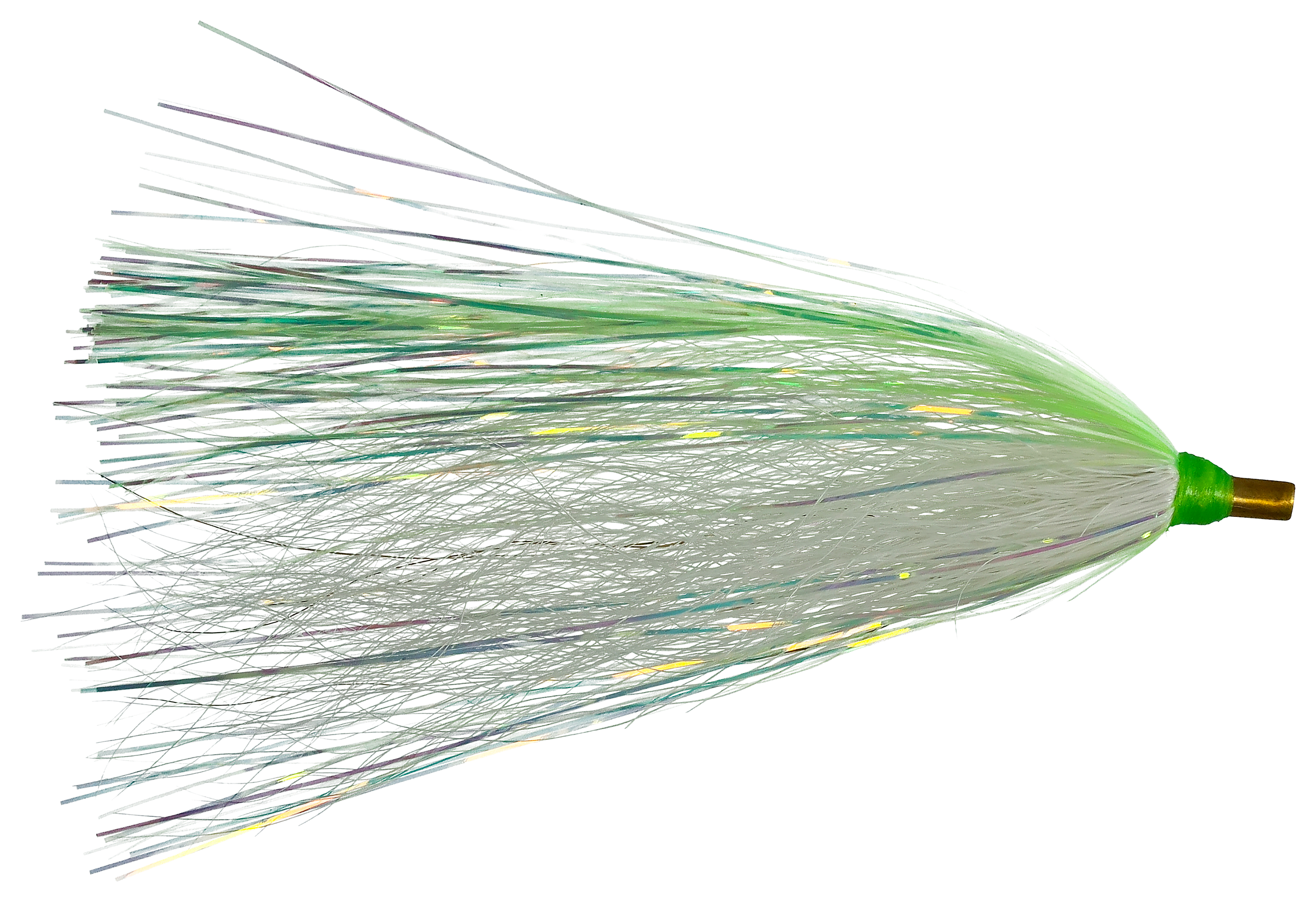 Image of Sea Striker Bucktail Teaser - Chartreuse Mylar/White Bucktail