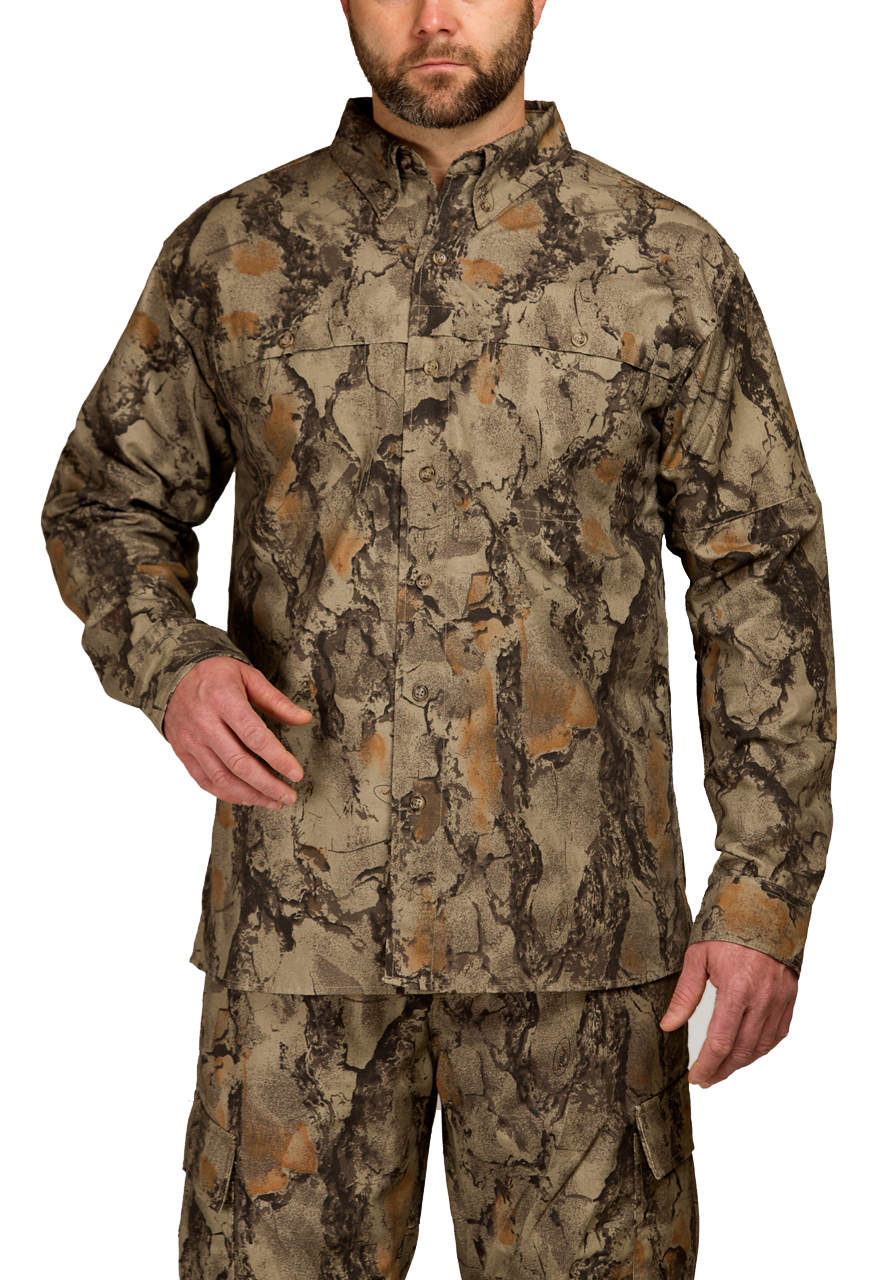 Image of Natural Gear 7 Button All-Purpose Bush Hunting Shirt for Men - Natural Gear - 2XL